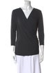 Max Mara V-Neck Three-Quarter Sleeve Top