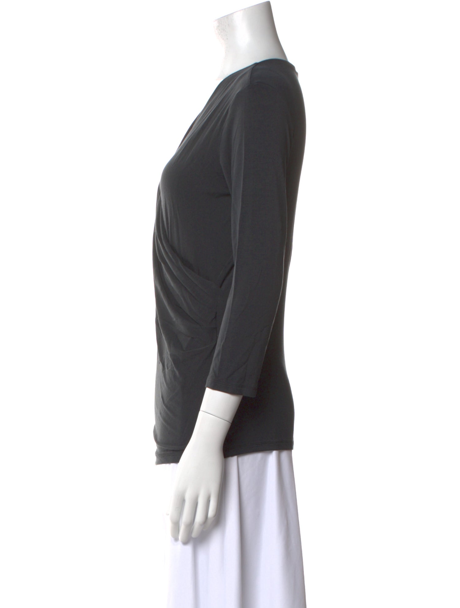 Max Mara V-Neck Three-Quarter Sleeve Top