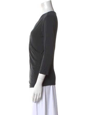 Max Mara V-Neck Three-Quarter Sleeve Top