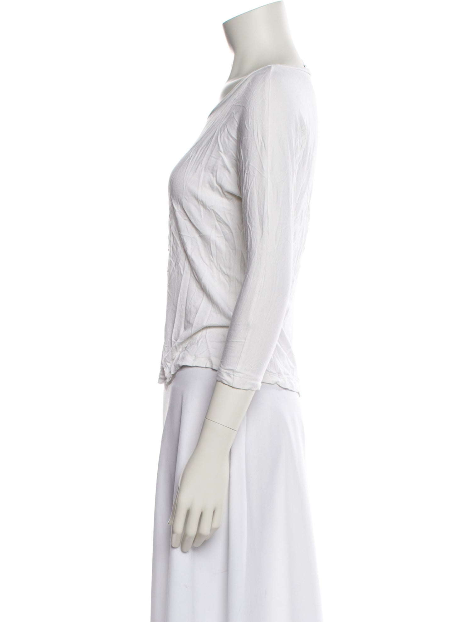 Max Mara Scoop Neck Three-Quarter Sleeve Top