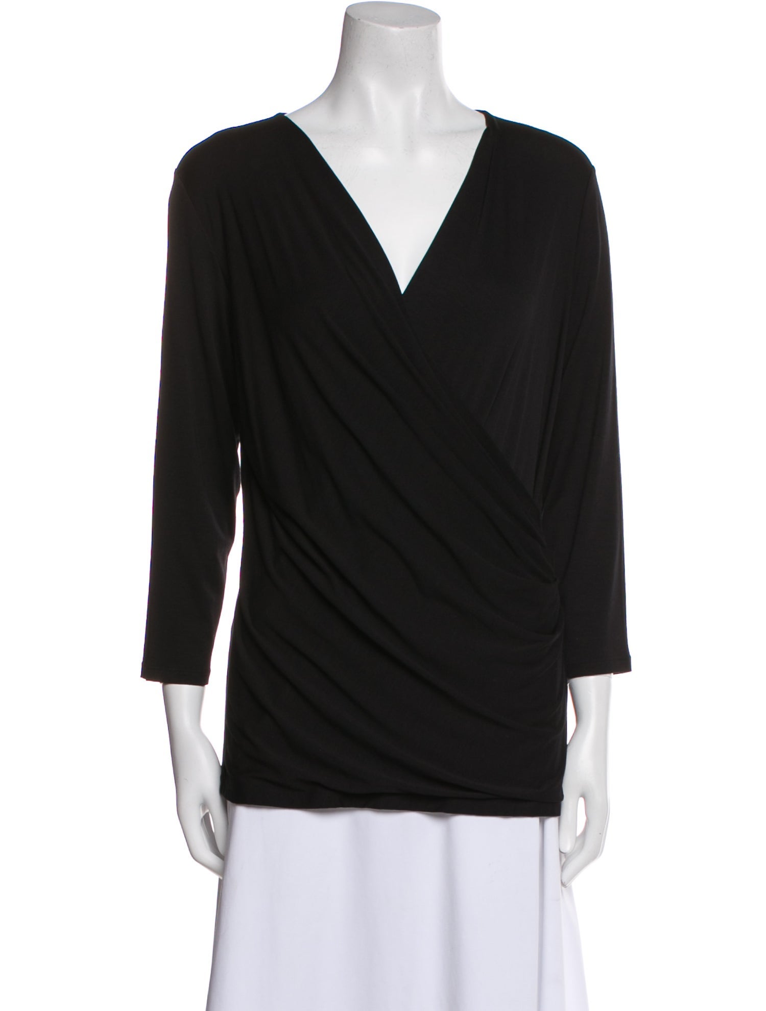 Max Mara V-Neck Three-Quarter Sleeve Blouse w/ Tags