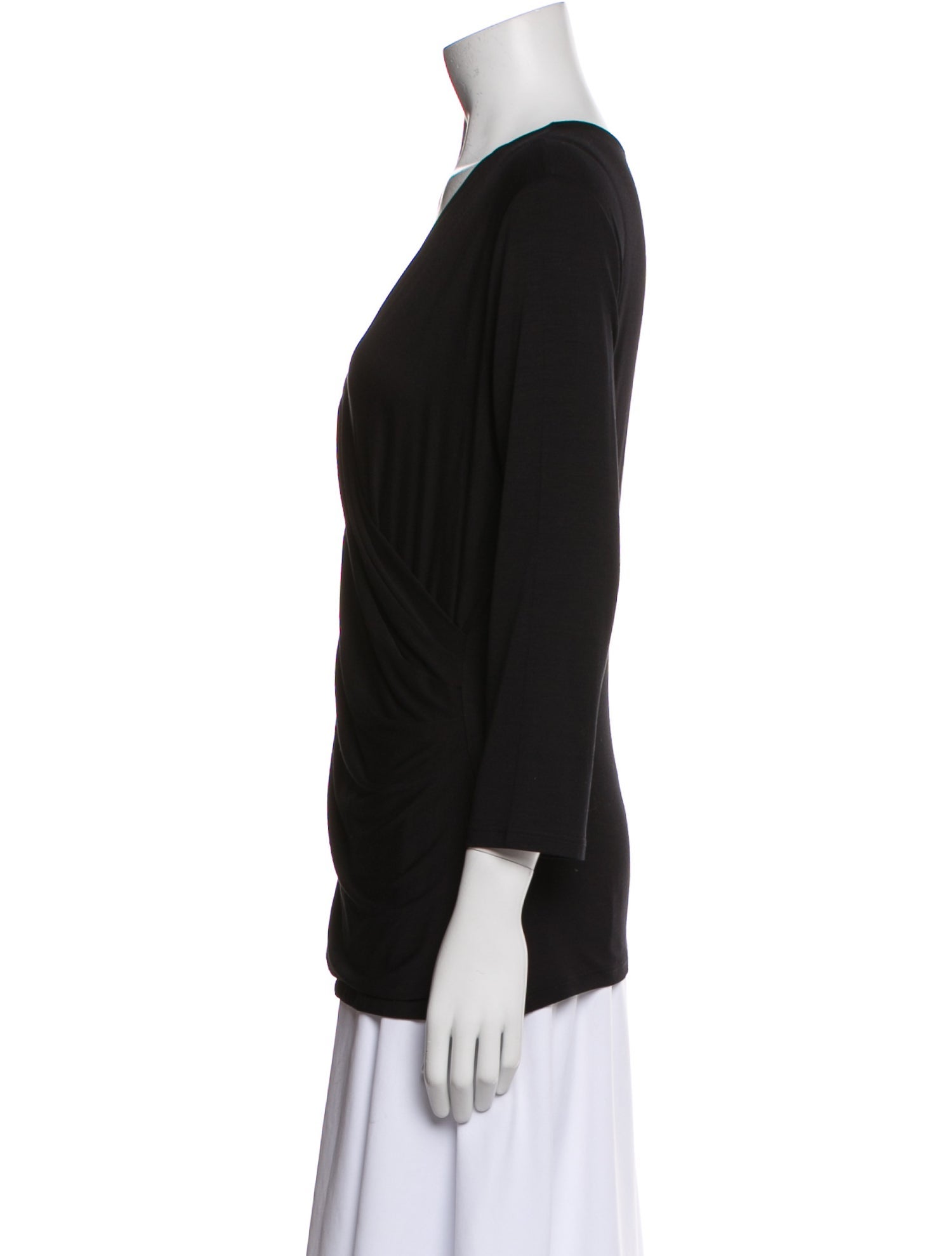 Max Mara V-Neck Three-Quarter Sleeve Blouse w/ Tags
