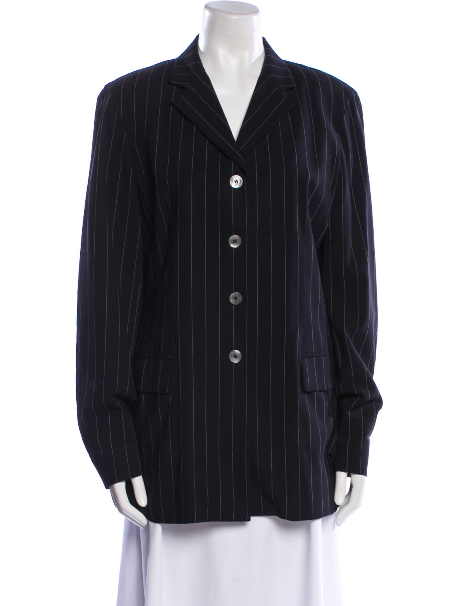 Max Mara Virgin Wool Striped Blazer