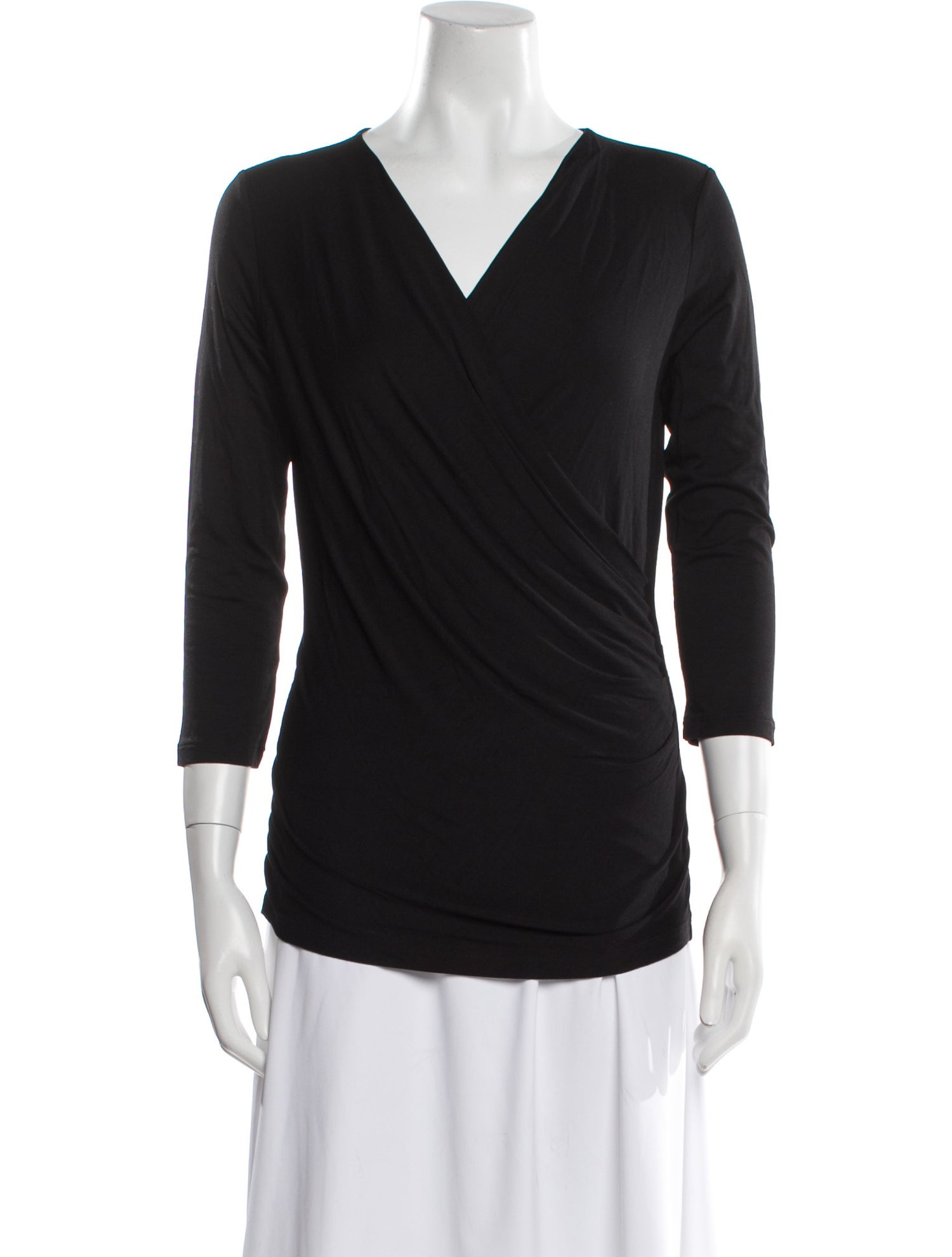 Max Mara V-Neck Three-Quarter Sleeve Top