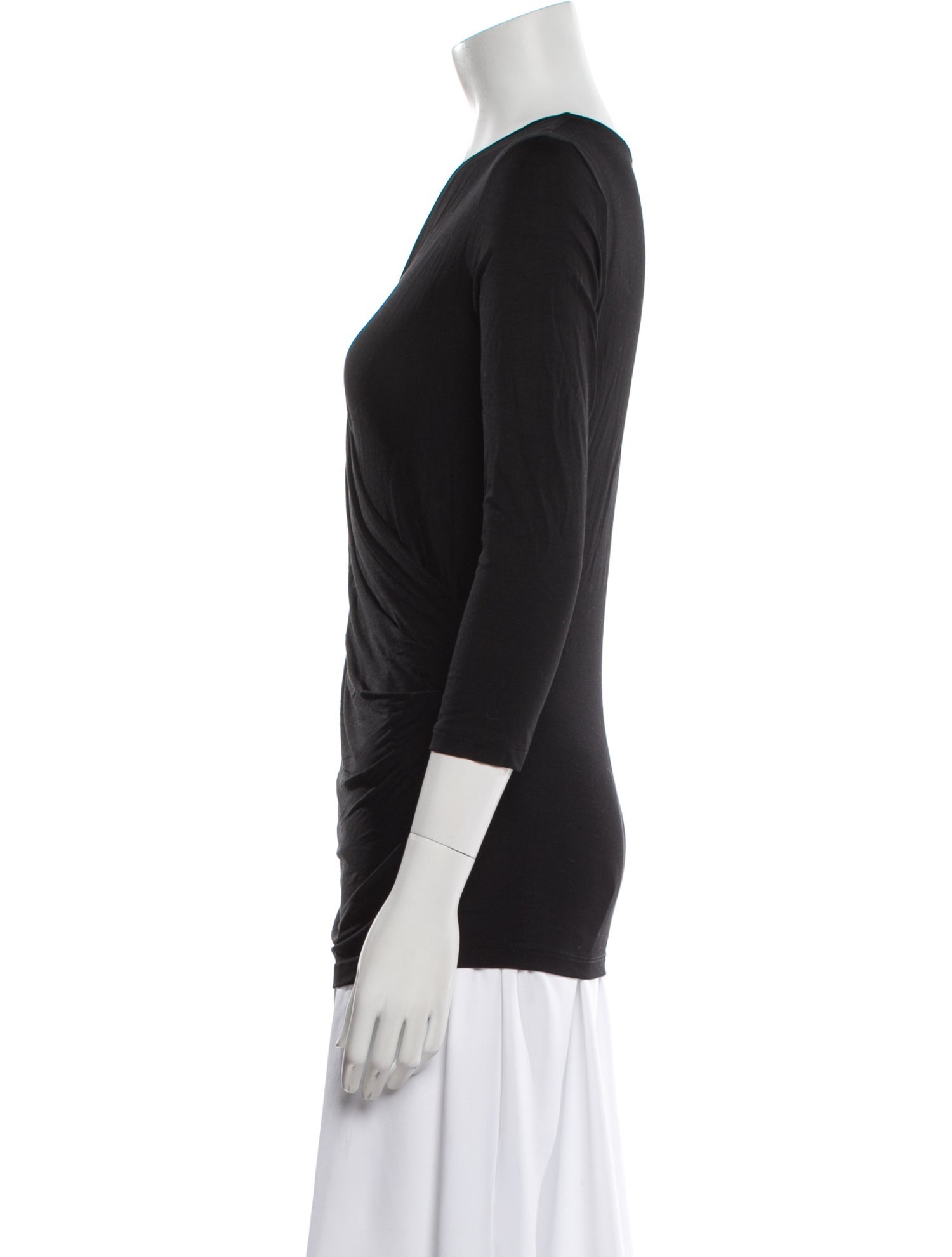 Max Mara V-Neck Three-Quarter Sleeve Top