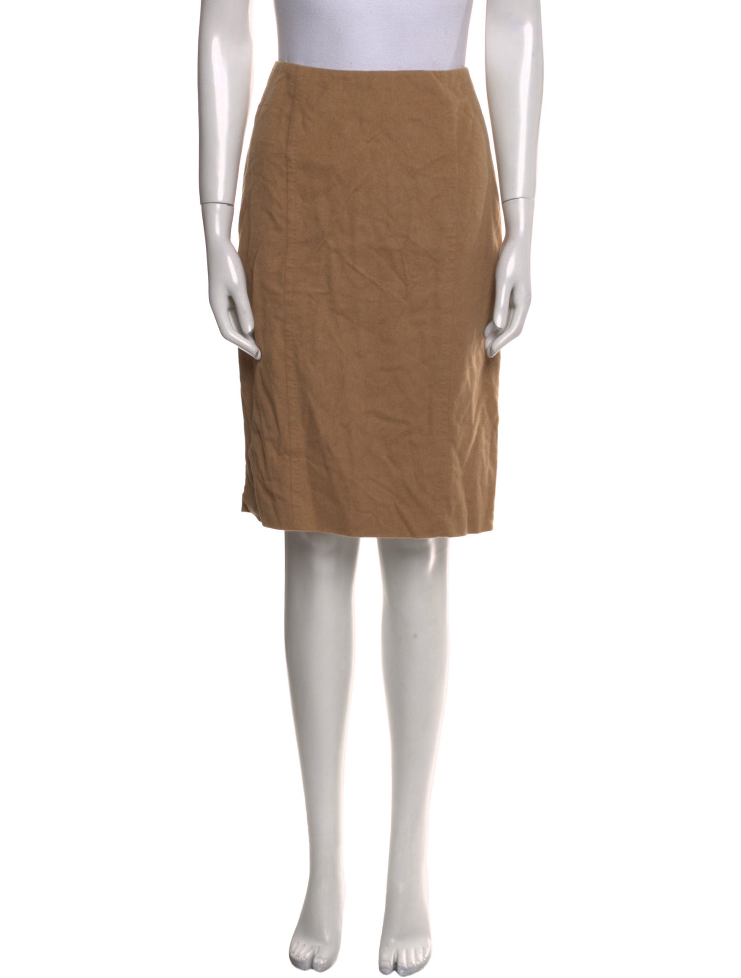 Max Mara Camel Hair Knee-Length Skirt