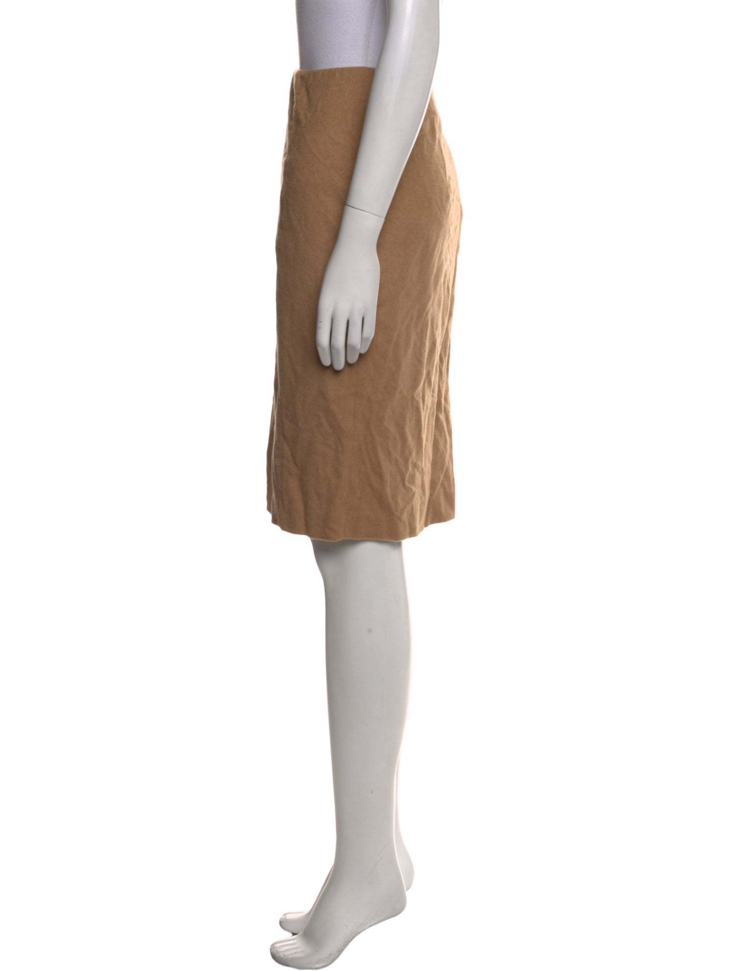 Max Mara Camel Hair Knee-Length Skirt