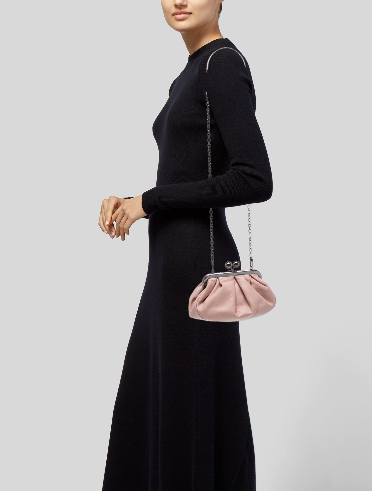 Max Mara Leather Evening Bag