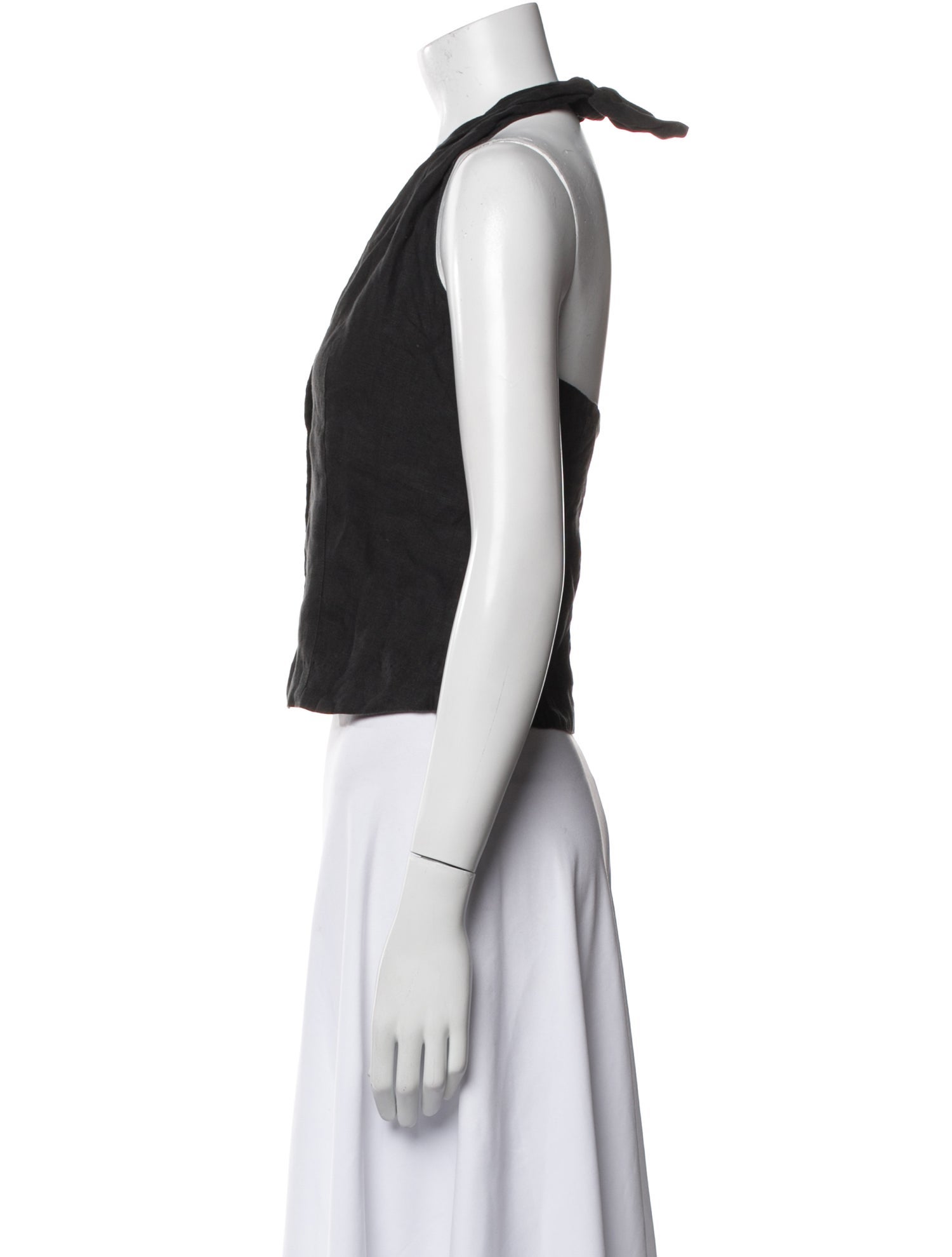 Max Mara Linen Halterneck Crop Top