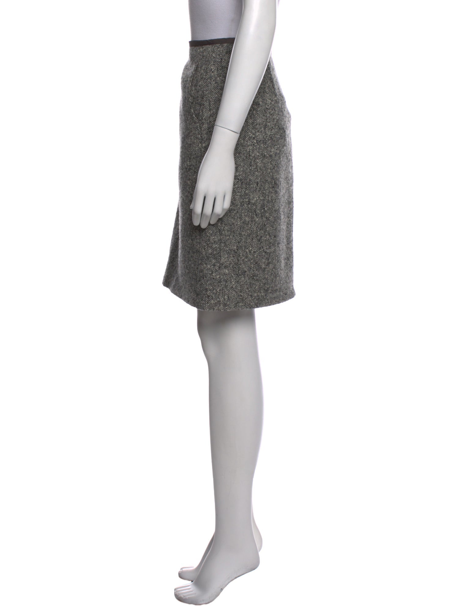 Max Mara Virgin Wool Knee-Length Skirt
