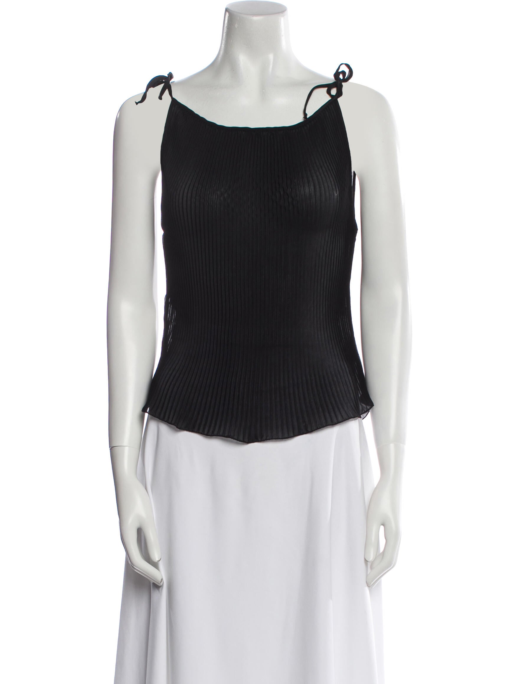 Max Mara Square Neckline Sleeveless Top