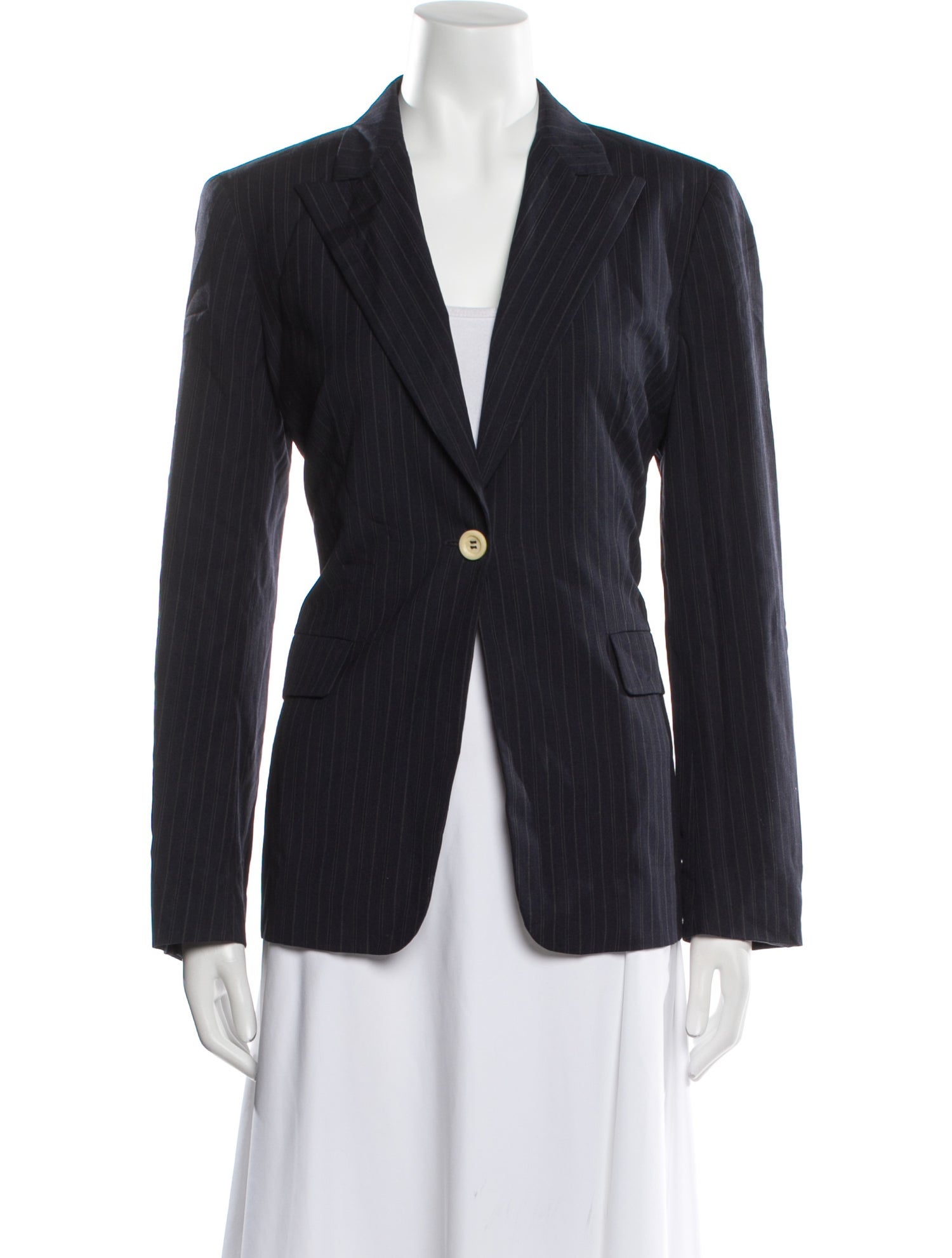 Max Mara Virgin Wool Striped Blazer