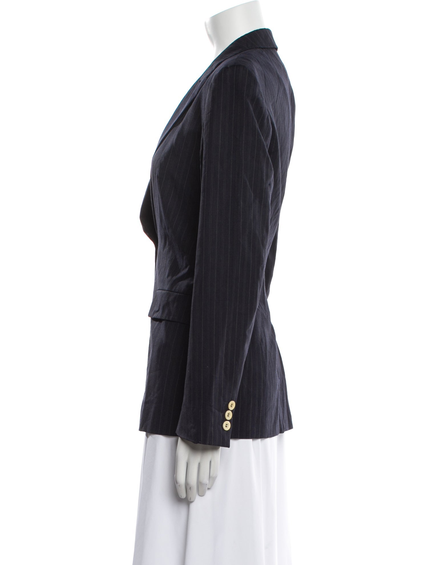 Max Mara Virgin Wool Striped Blazer