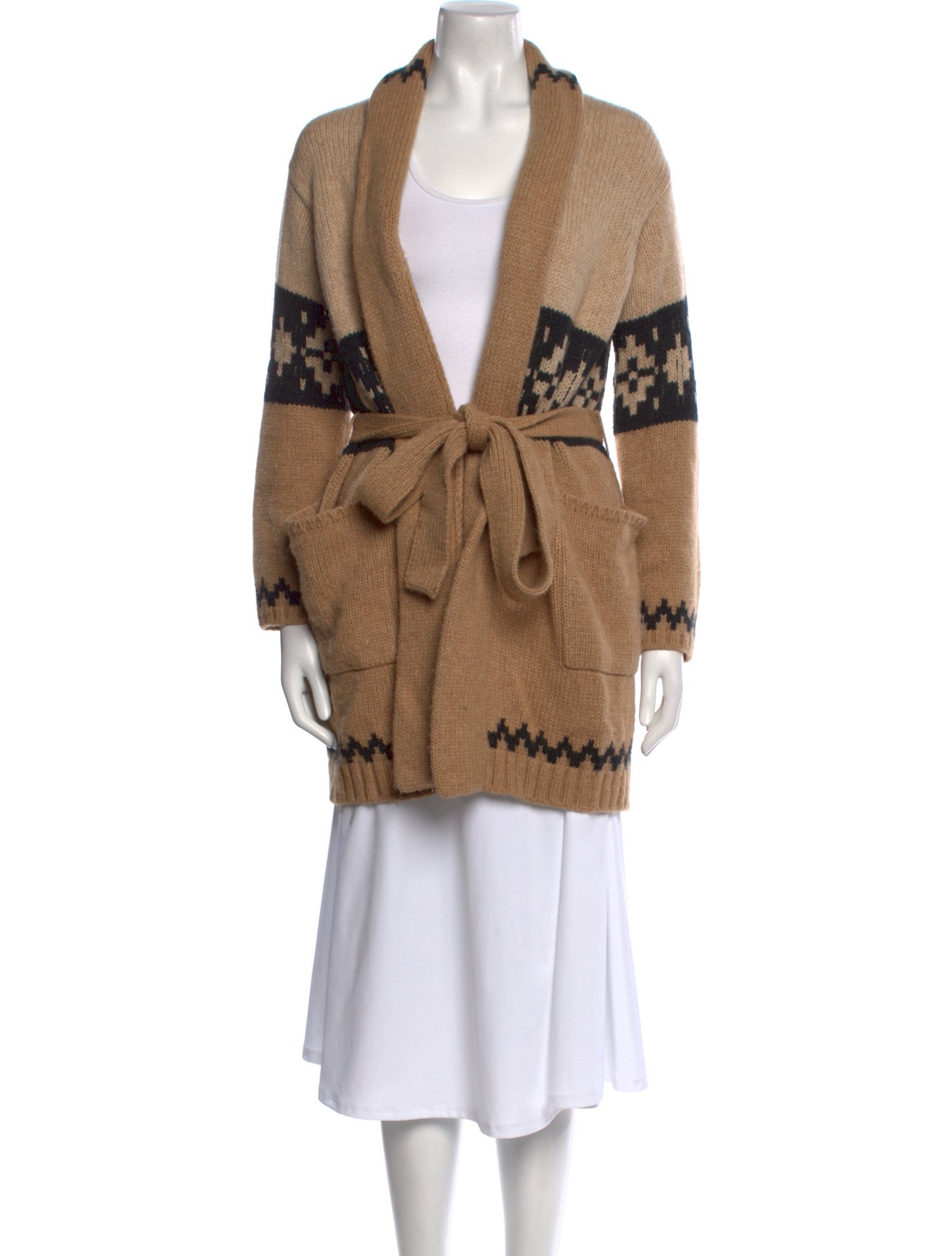 Max Mara Printed V-Neck Sweater