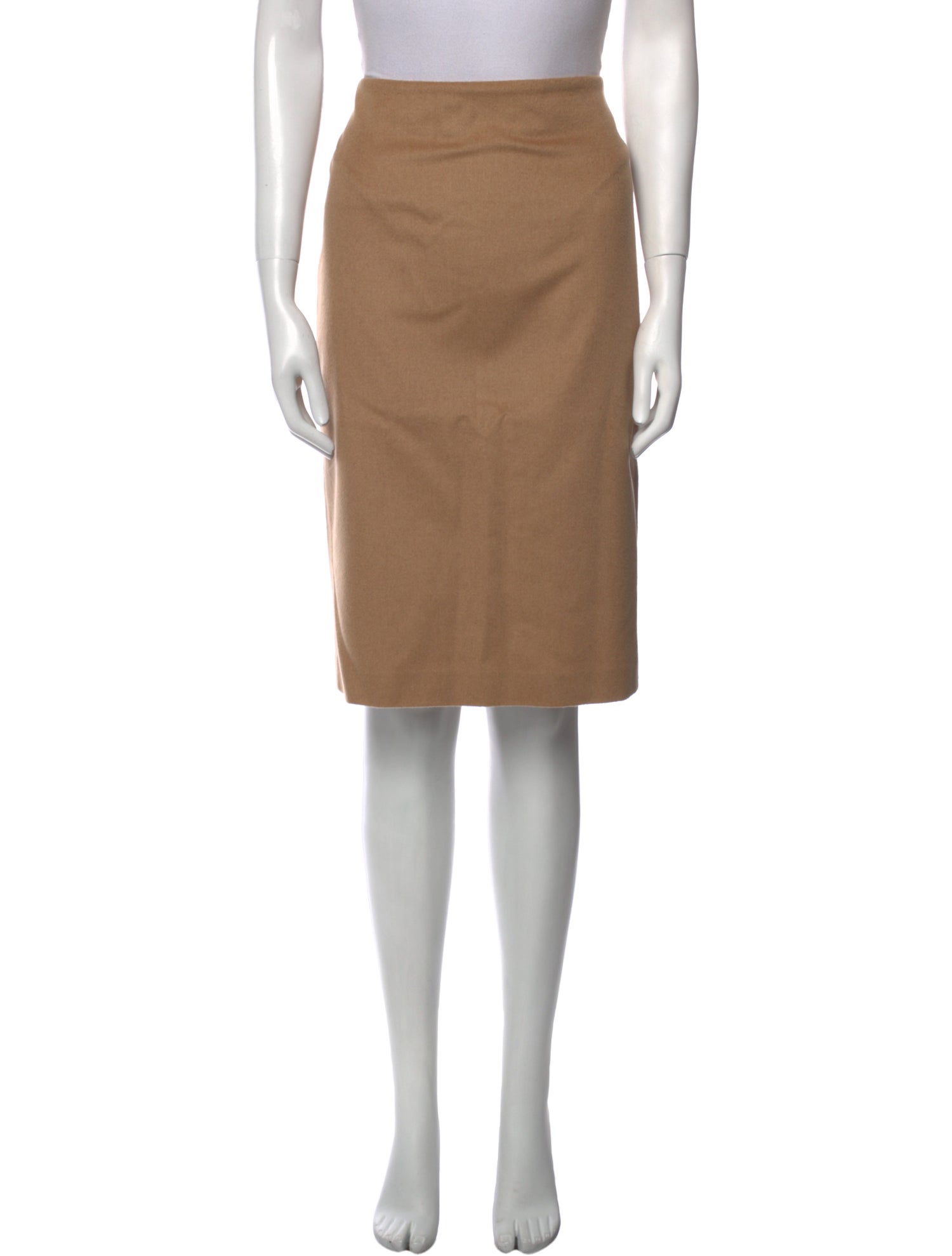 Max Mara Camel Hair Knee-Length Skirt
