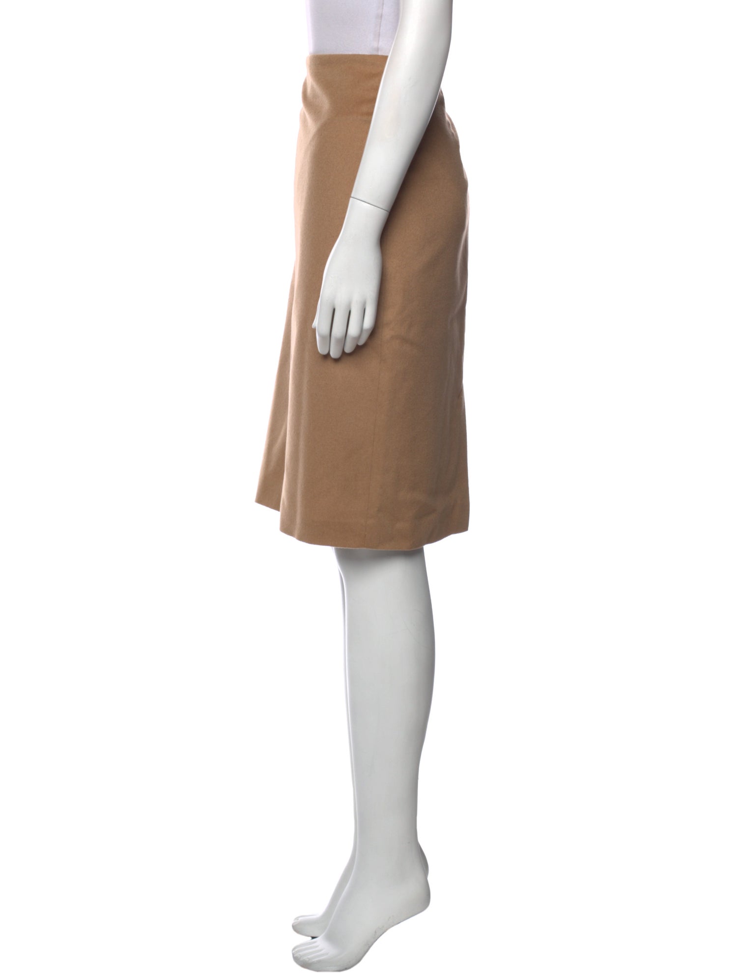 Max Mara Camel Hair Knee-Length Skirt