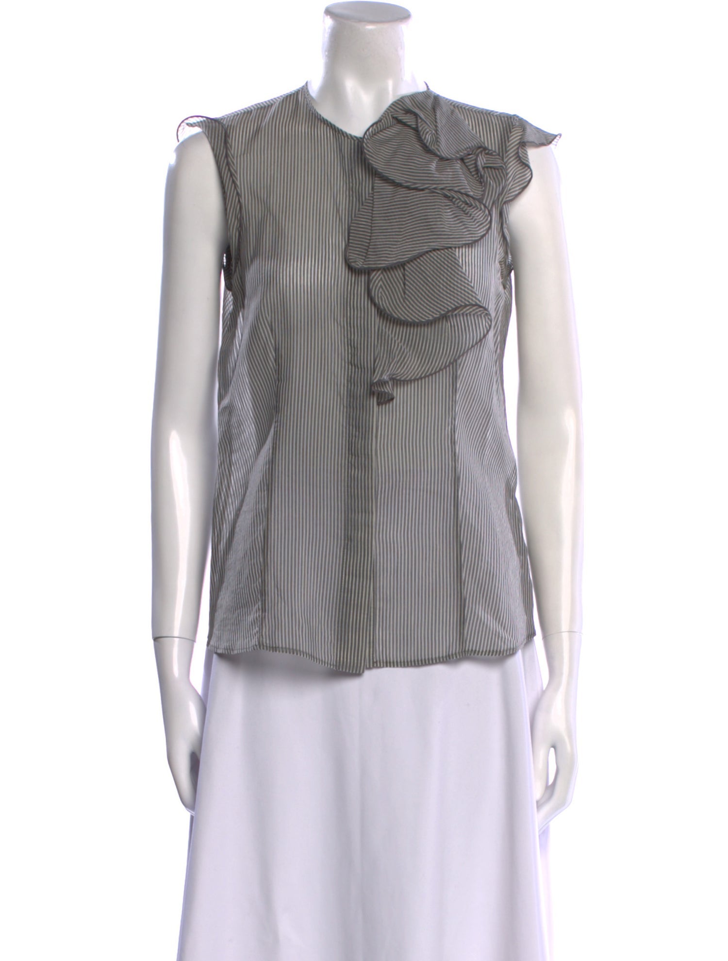 Max Mara Silk Striped Top