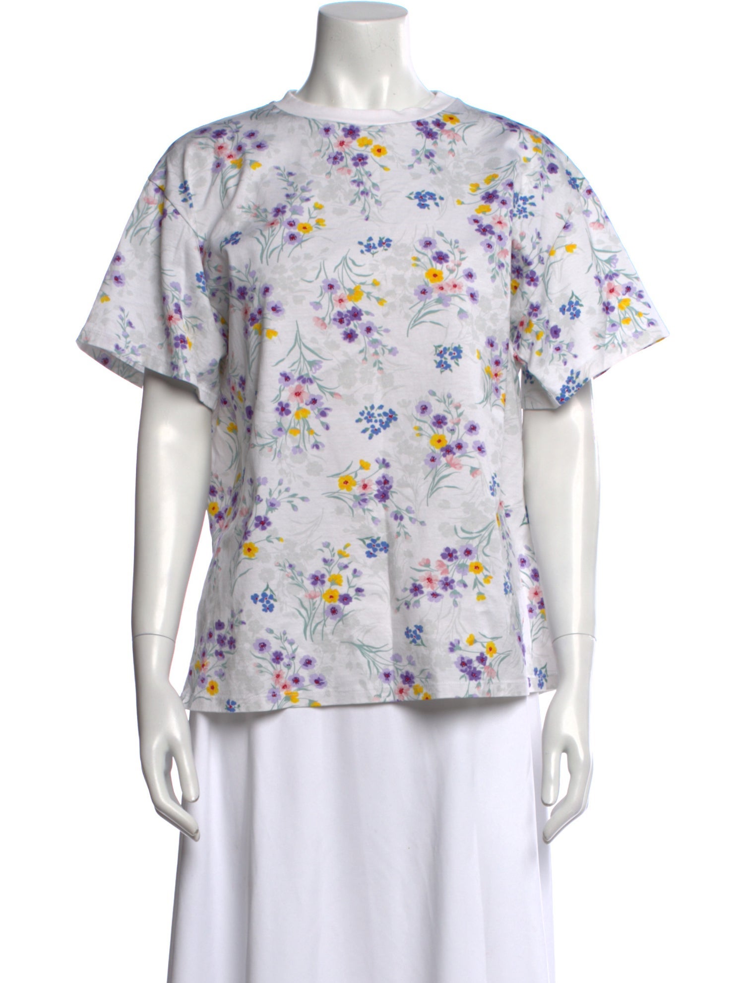 Max Mara Floral Print Crew Neck T-Shirt