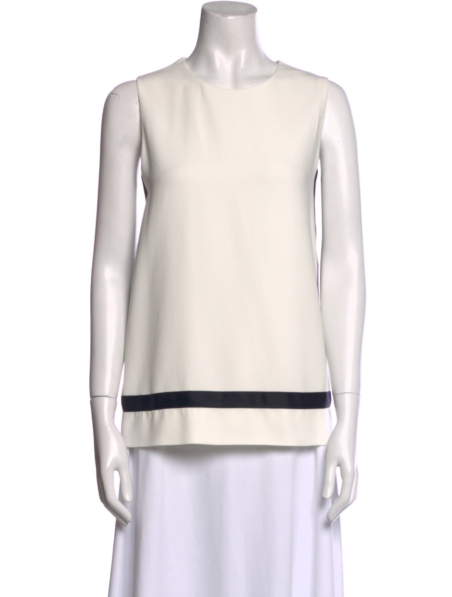 Max Mara Crew Neck Sleeveless Top