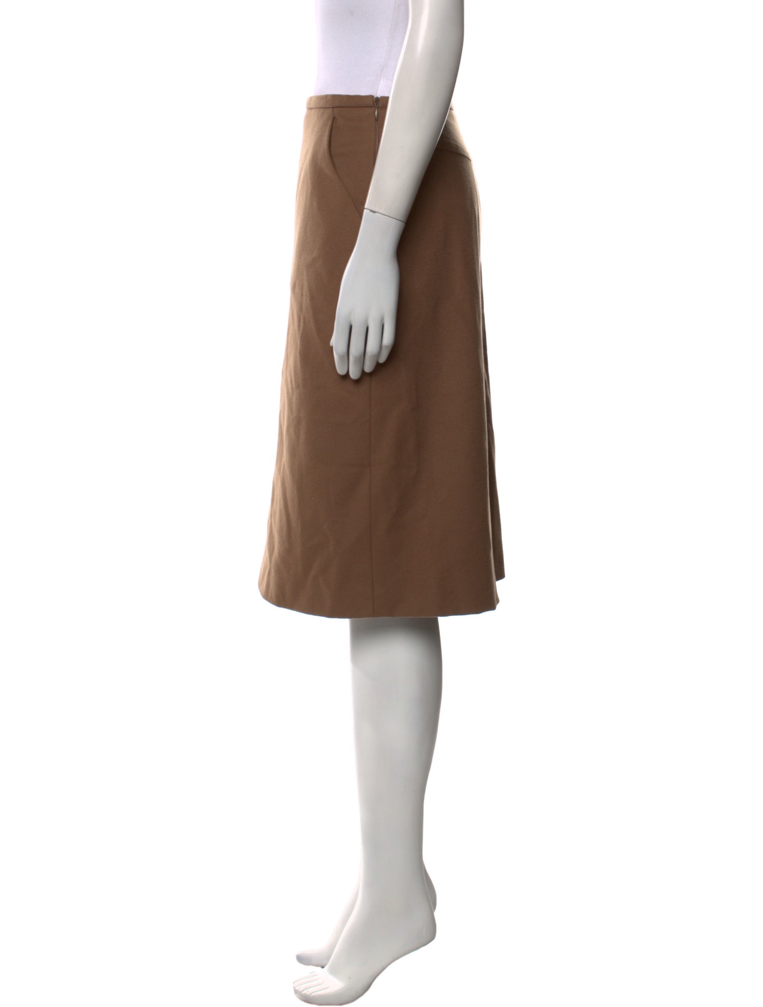 Max Mara Virgin Wool Knee-Length Skirt