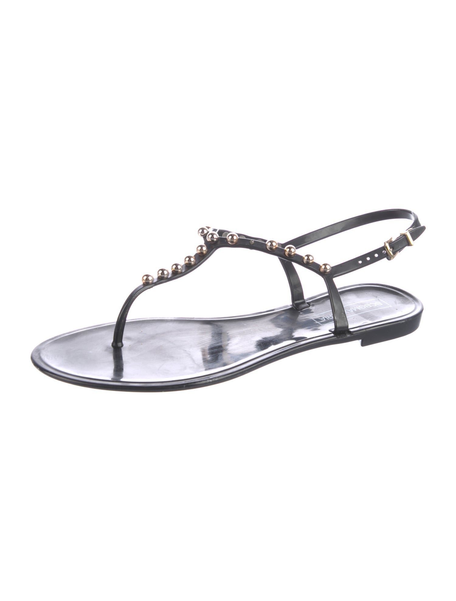 Max Mara Rubber T-Strap Sandals