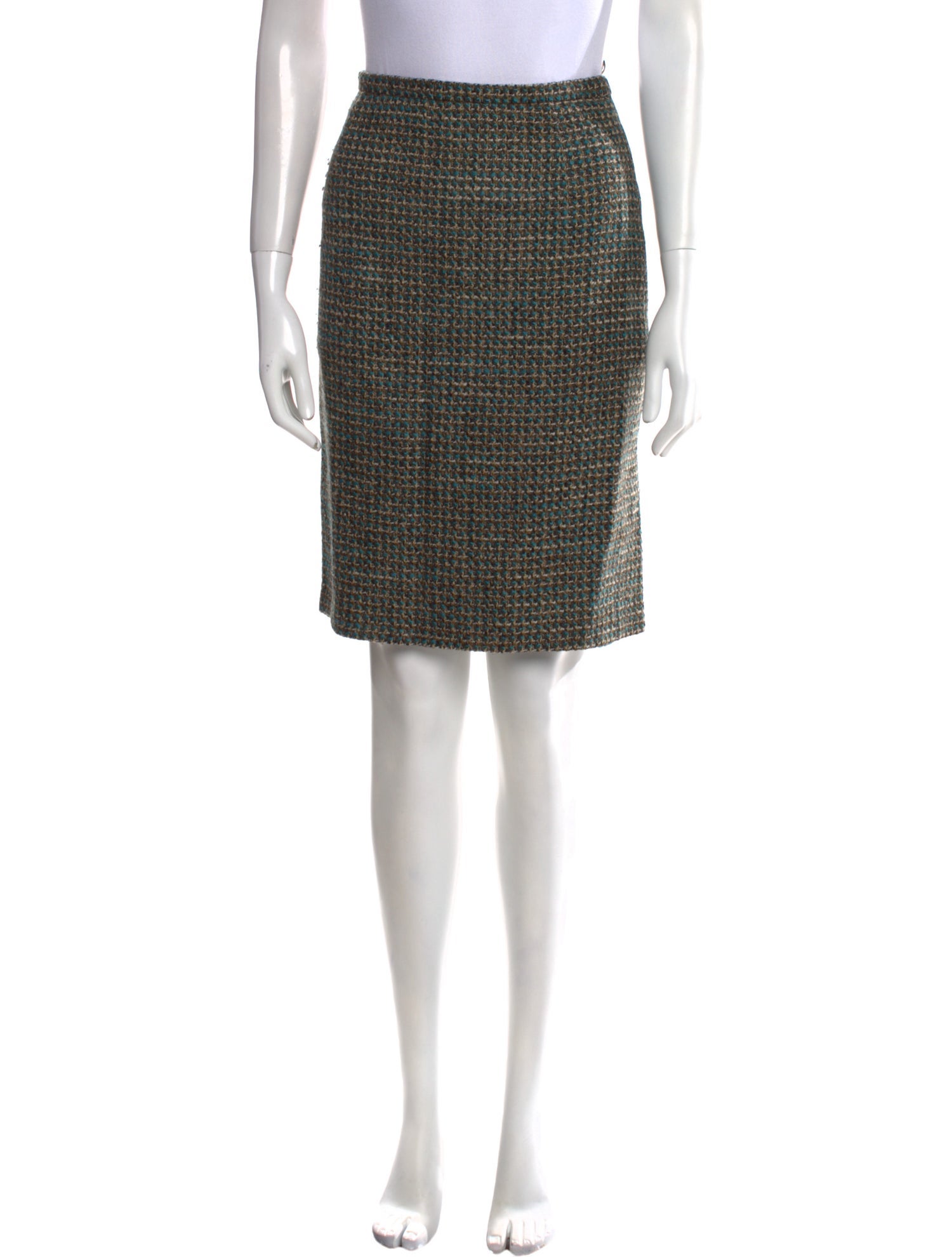Max Mara Virgin Wool Knee-Length Skirt