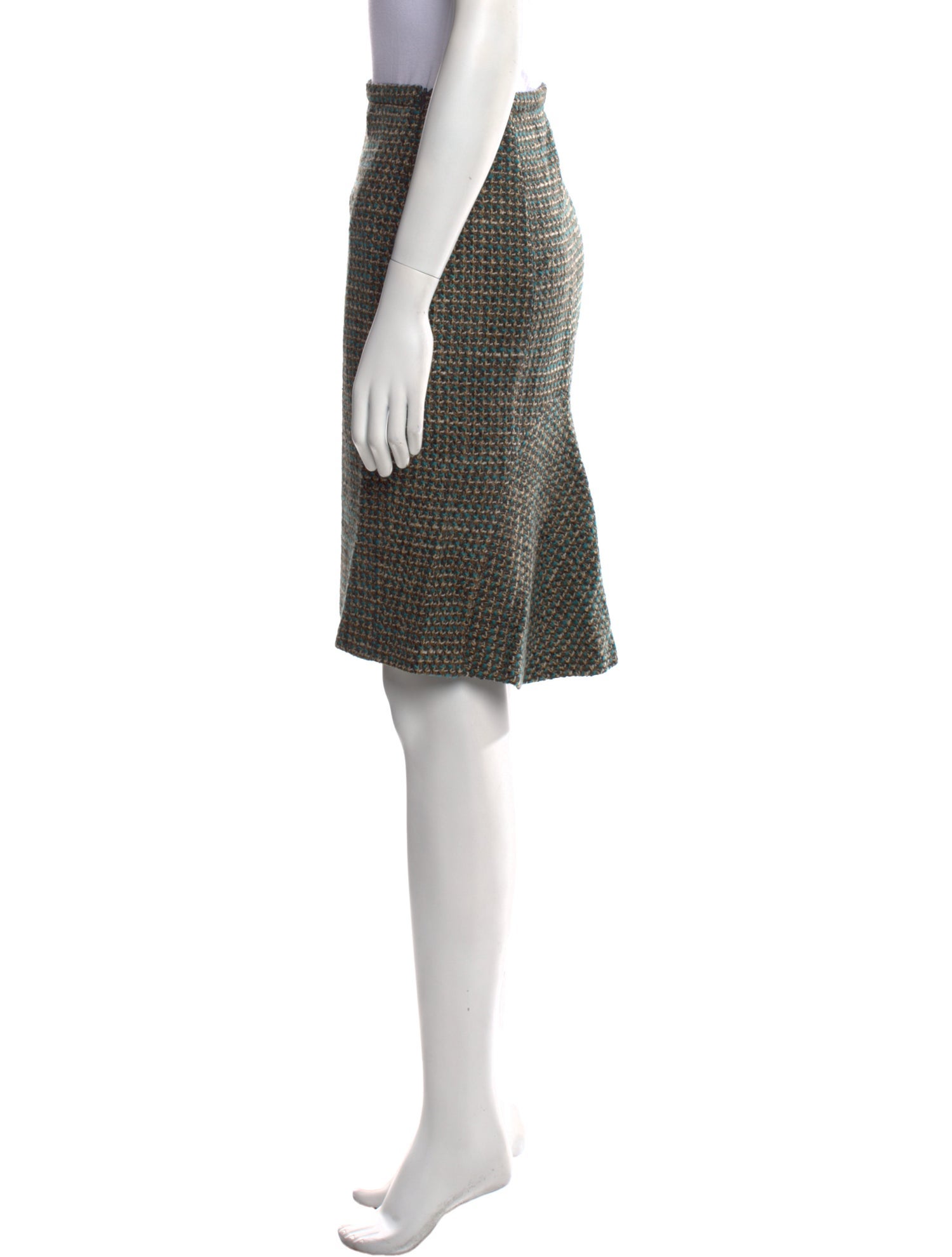 Max Mara Virgin Wool Knee-Length Skirt