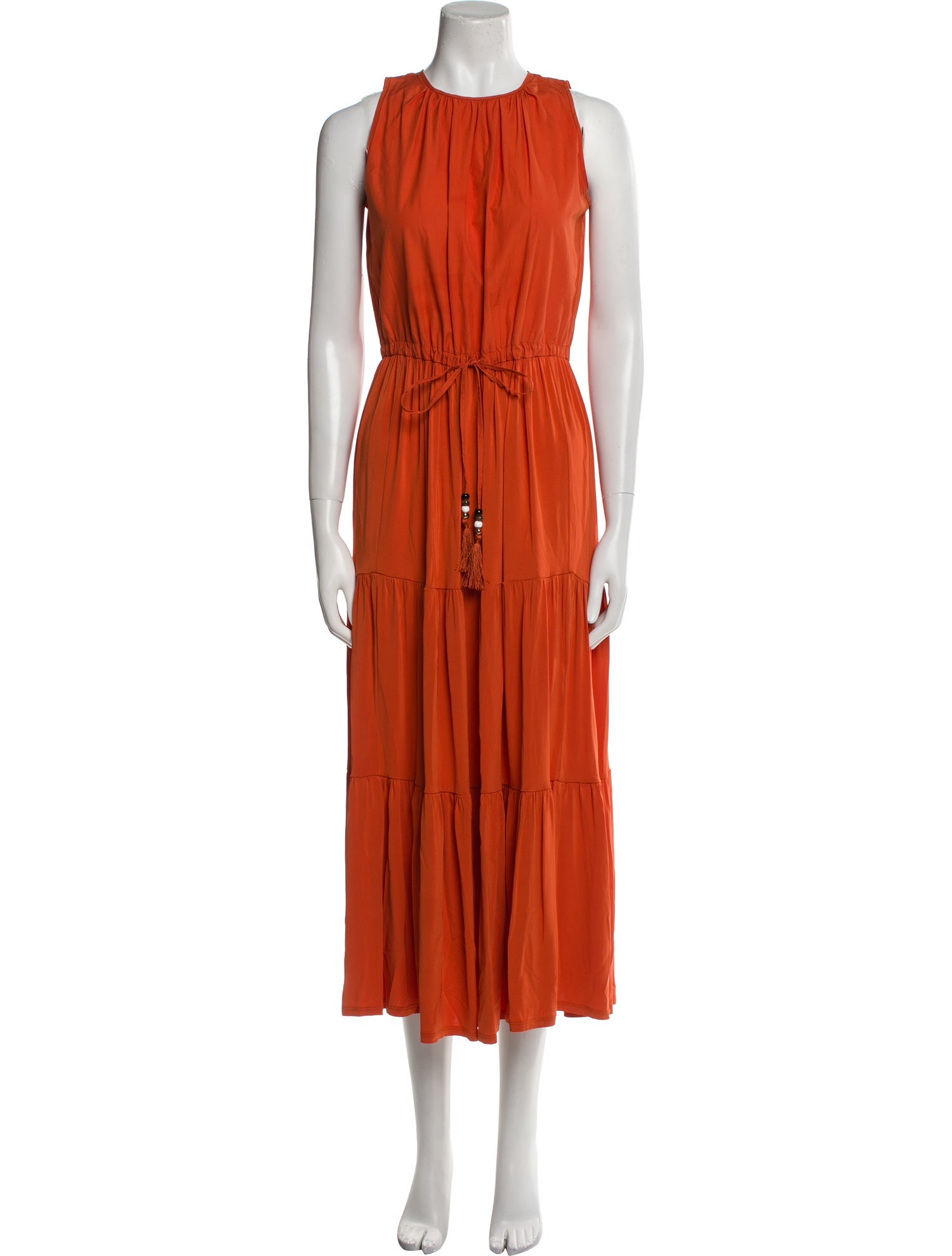 Max Mara Crew Neck Midi Length Dress