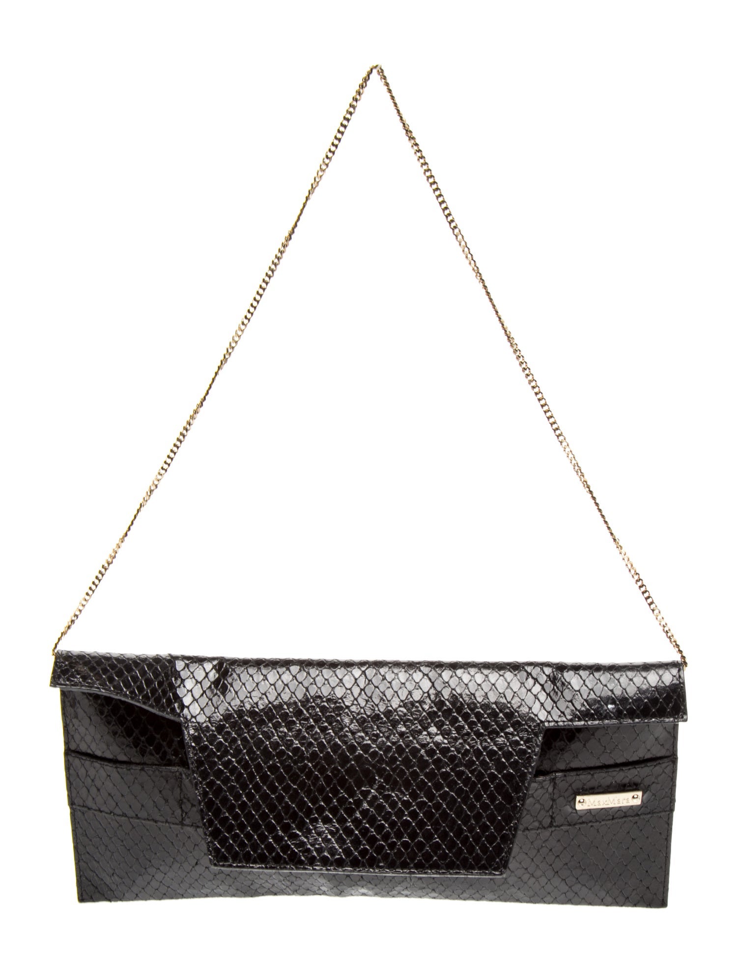 Max Mara Embossed Leather Top Handle Bag