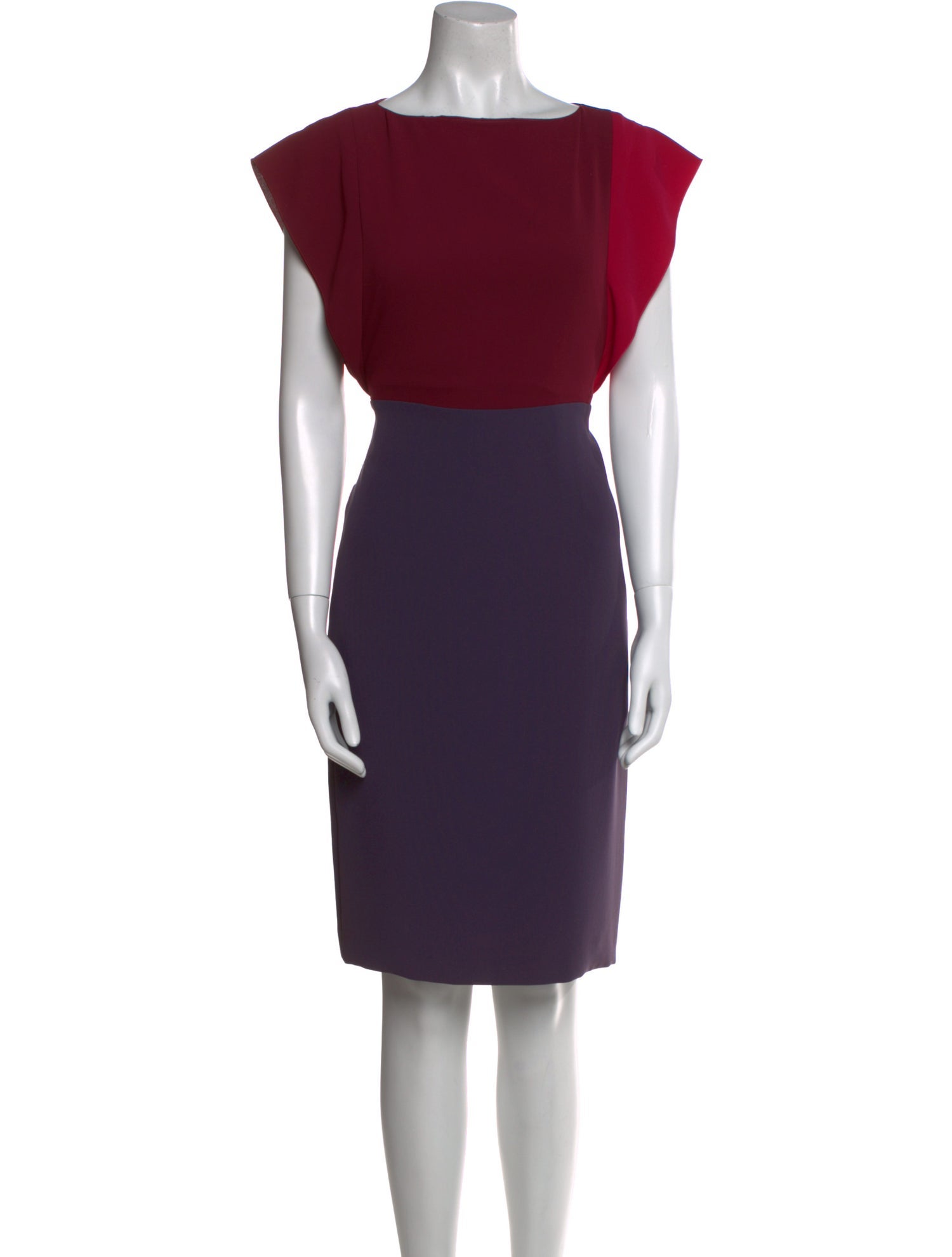 Max Mara Bateau Neckline Knee-Length Dress