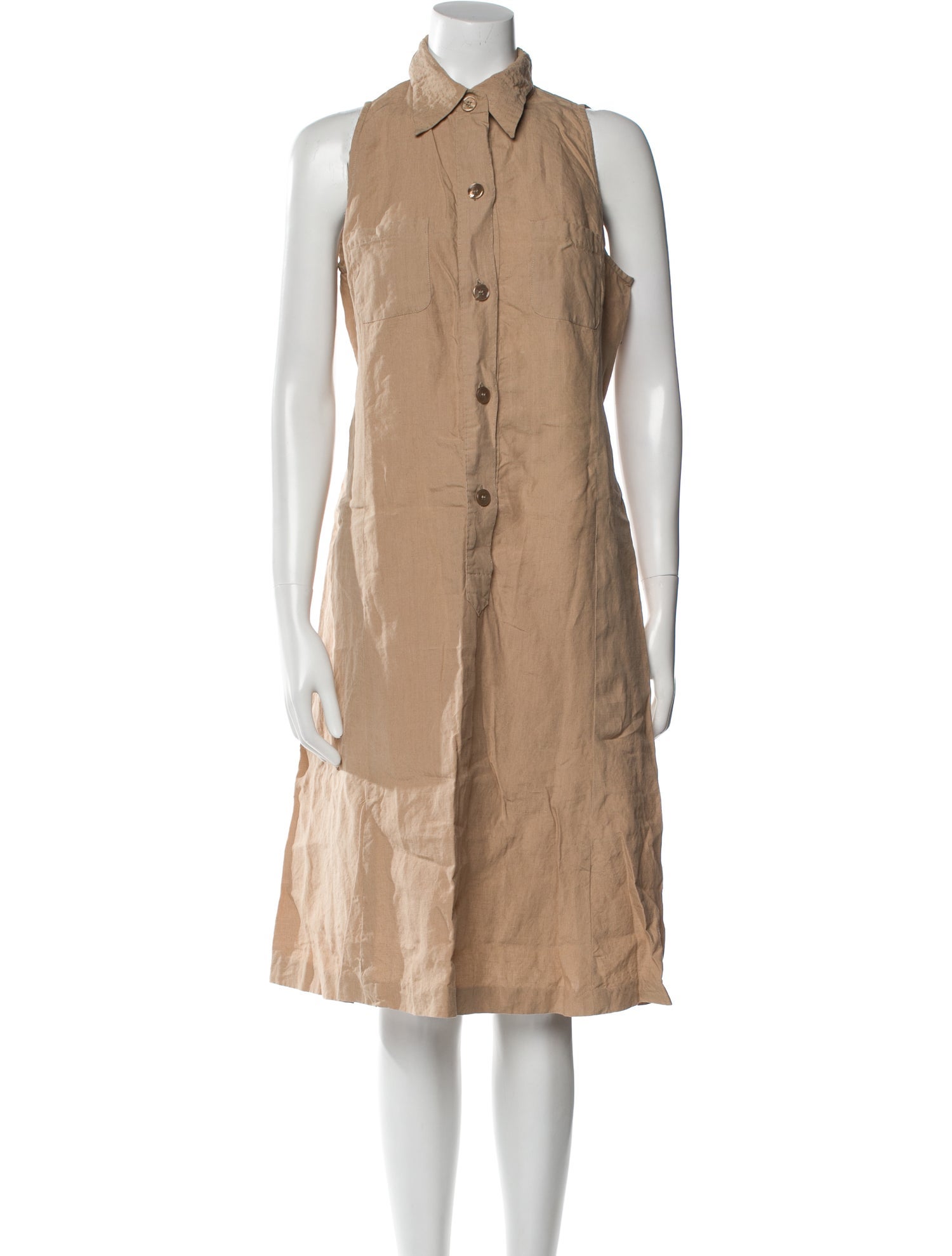 Max Mara Linen Knee-Length Dress