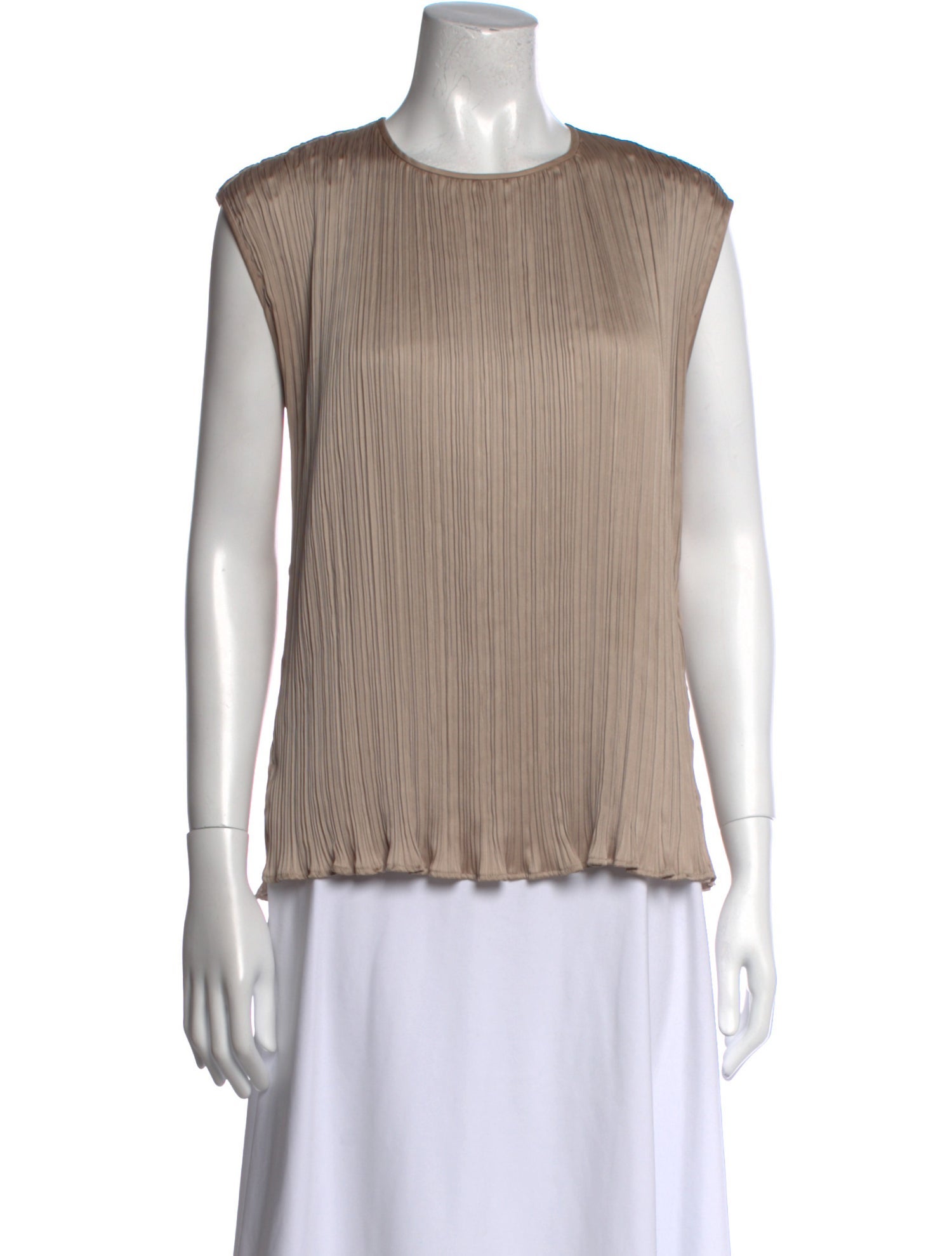 Max Mara Crew Neck Sleeveless Blouse