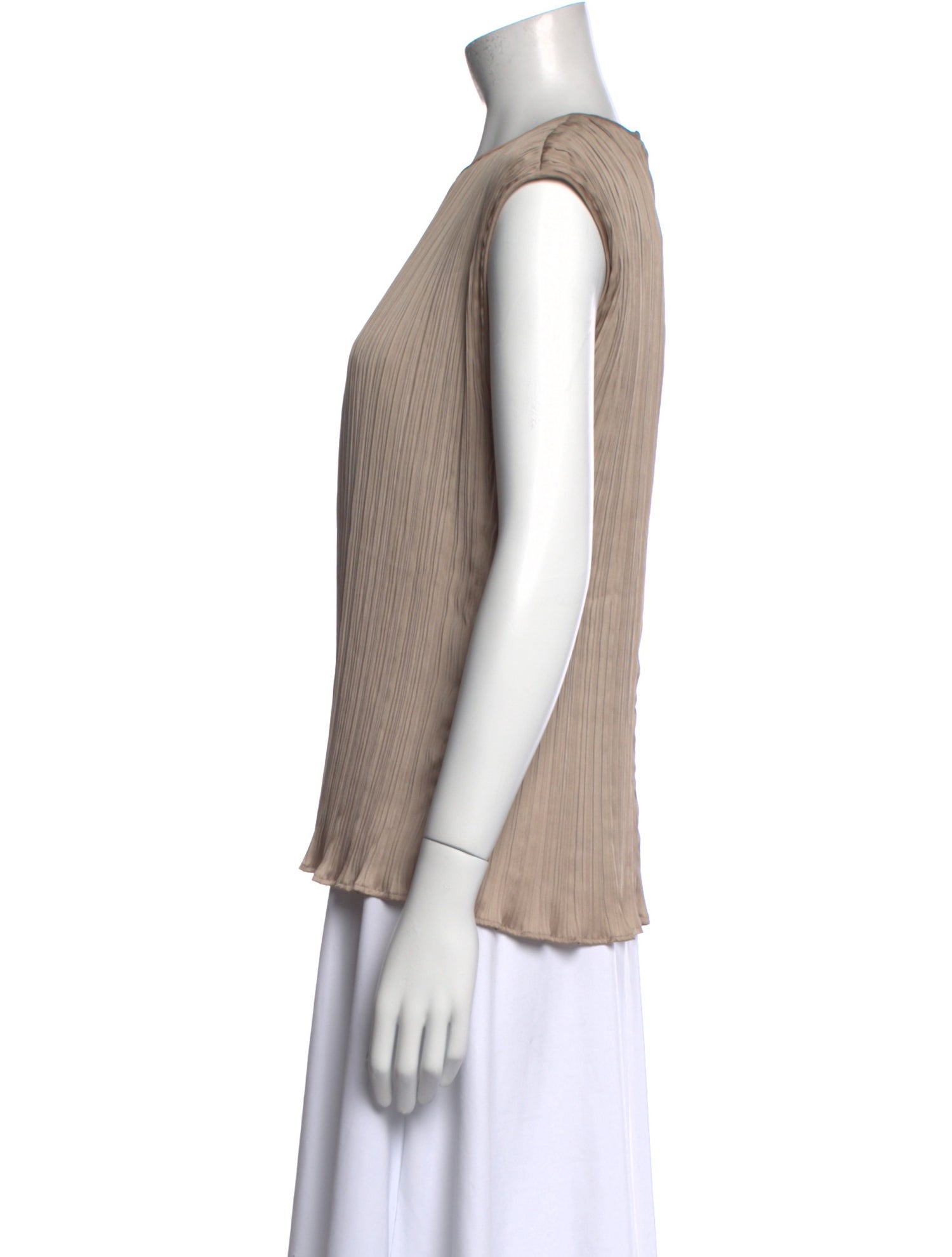 Max Mara Crew Neck Sleeveless Blouse