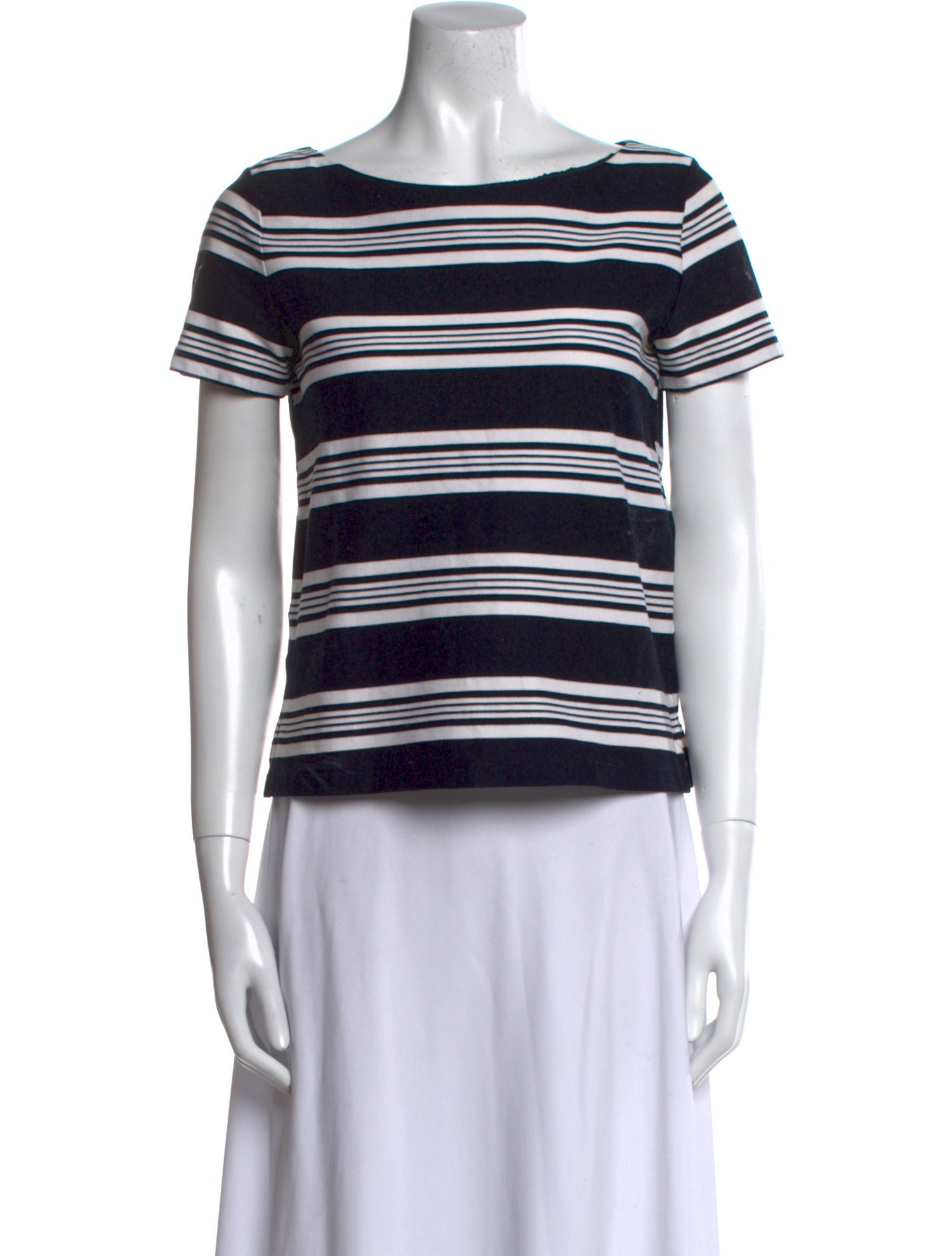 Max Mara Striped Bateau Neckline T-Shirt
