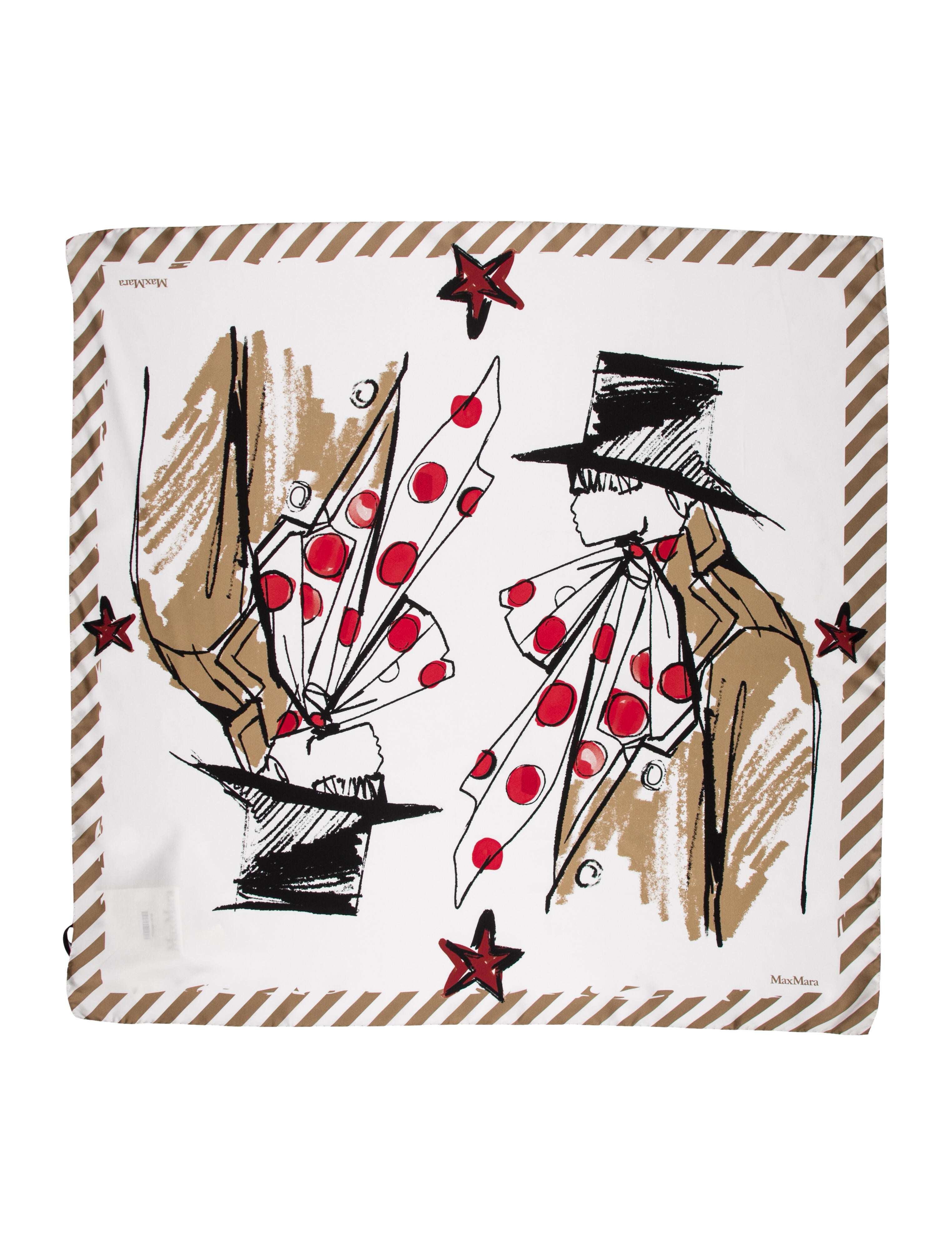 Max Mara Silk Printed Scarf w/ Tags