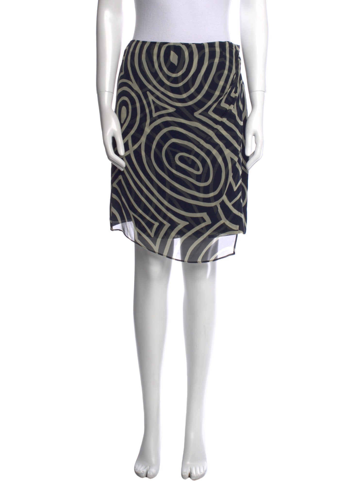 Max Mara Silk Knee-Length Skirt