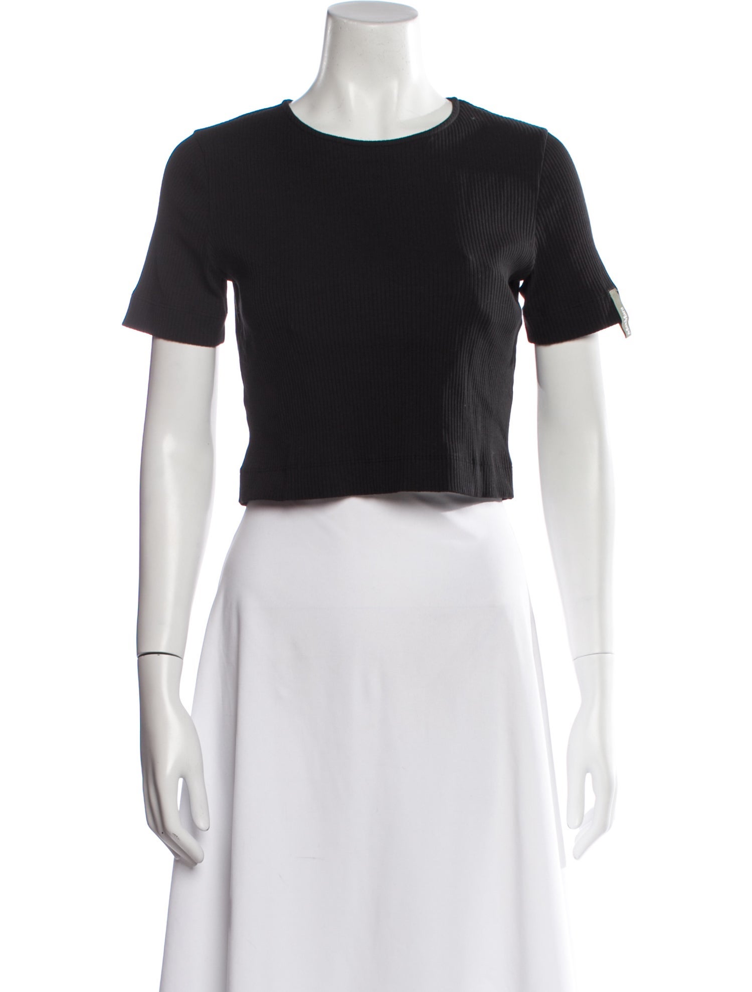 Max Mara Crew Neck Short Sleeve Crop Top w/ Tags