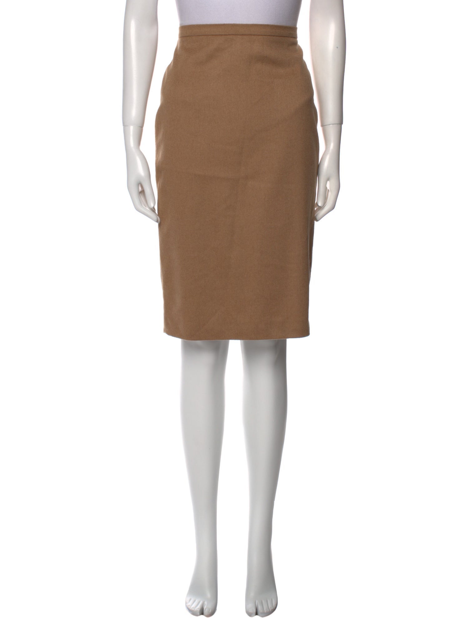 Max Mara Camel Hair Knee-Length Skirt