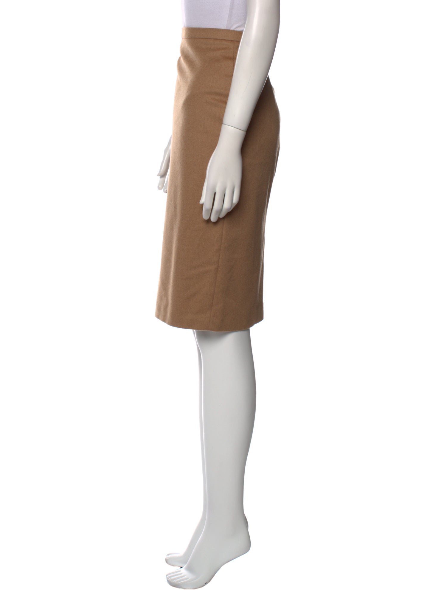 Max Mara Camel Hair Knee-Length Skirt