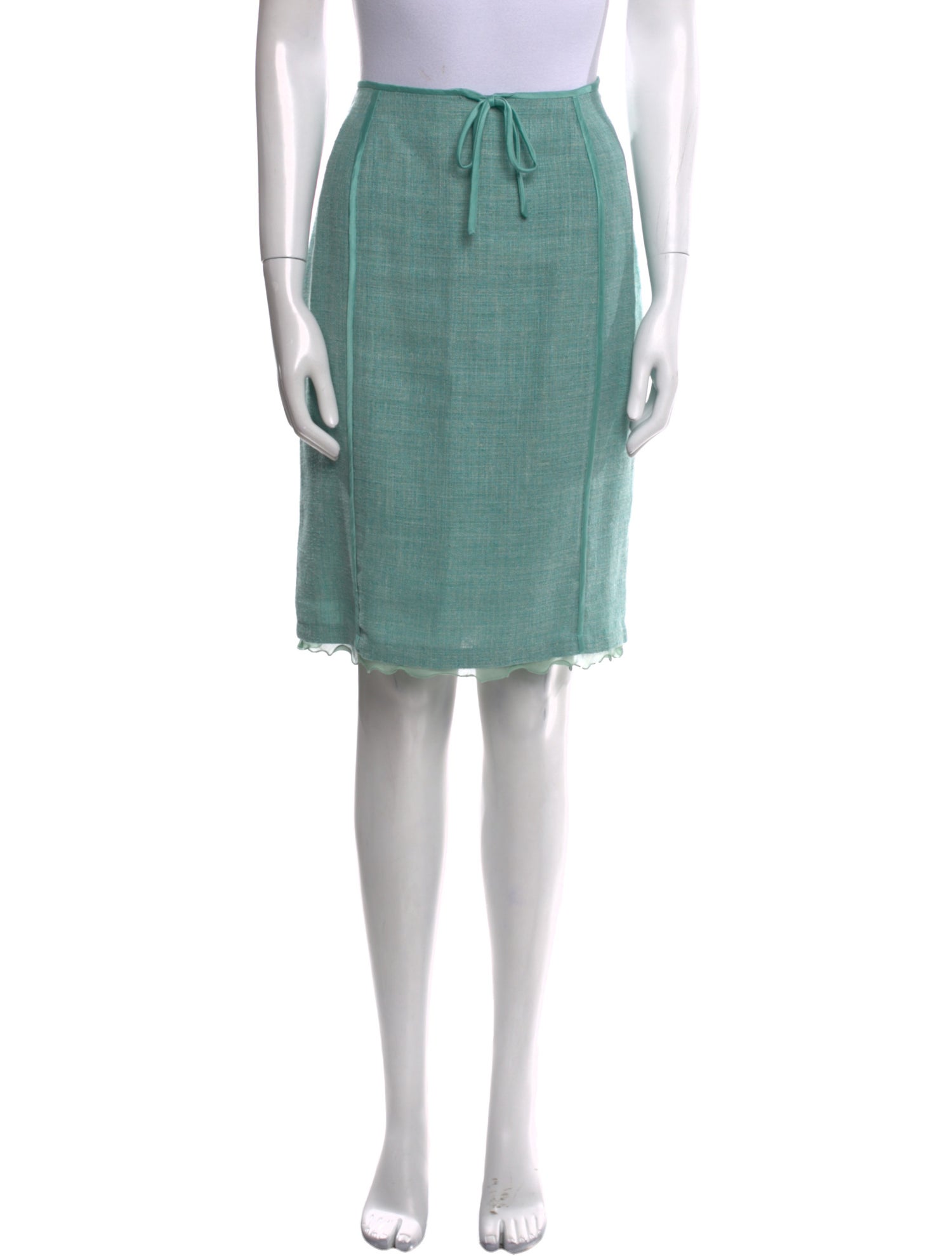 Max Mara Pleated Accents Knee-Length Skirt