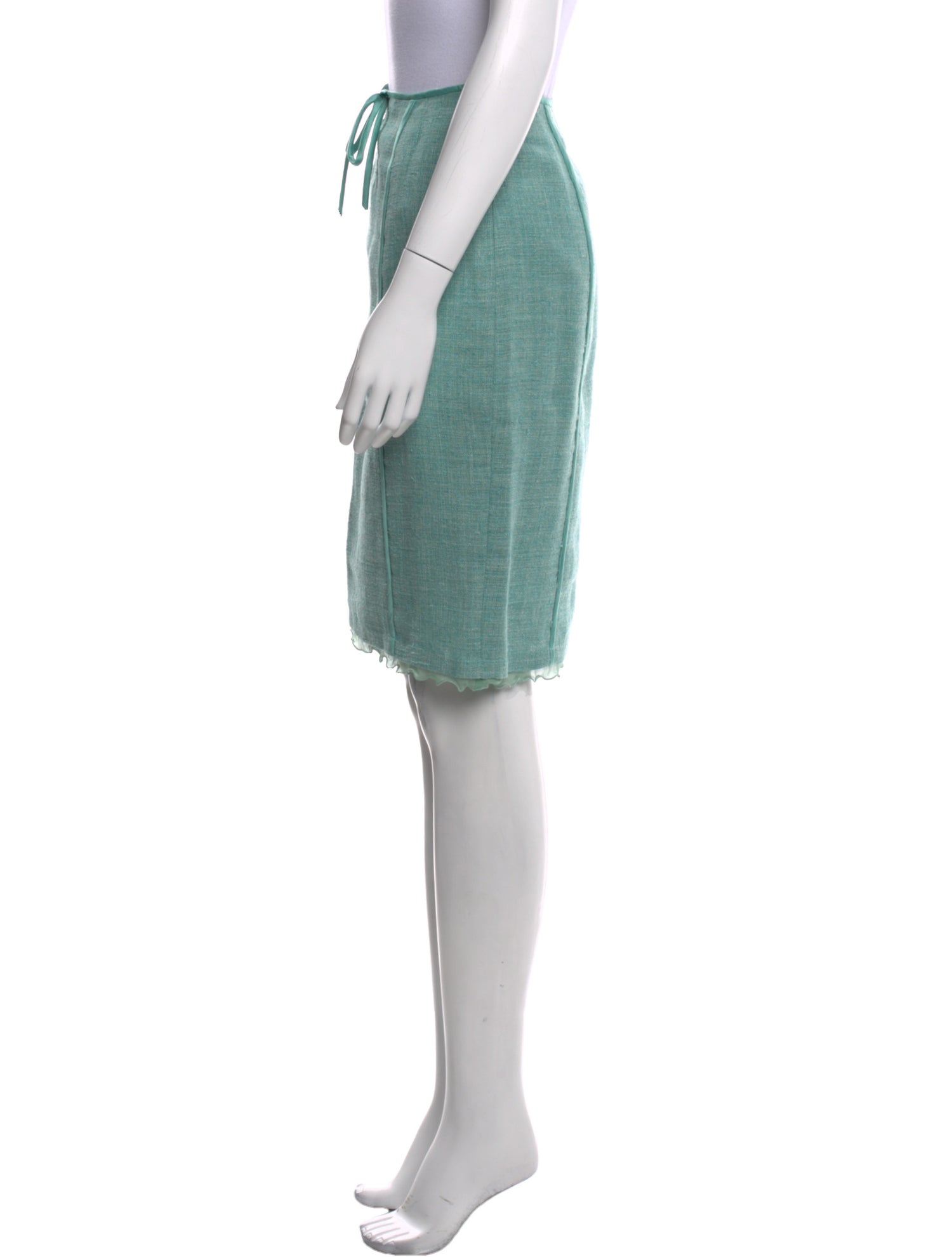 Max Mara Pleated Accents Knee-Length Skirt