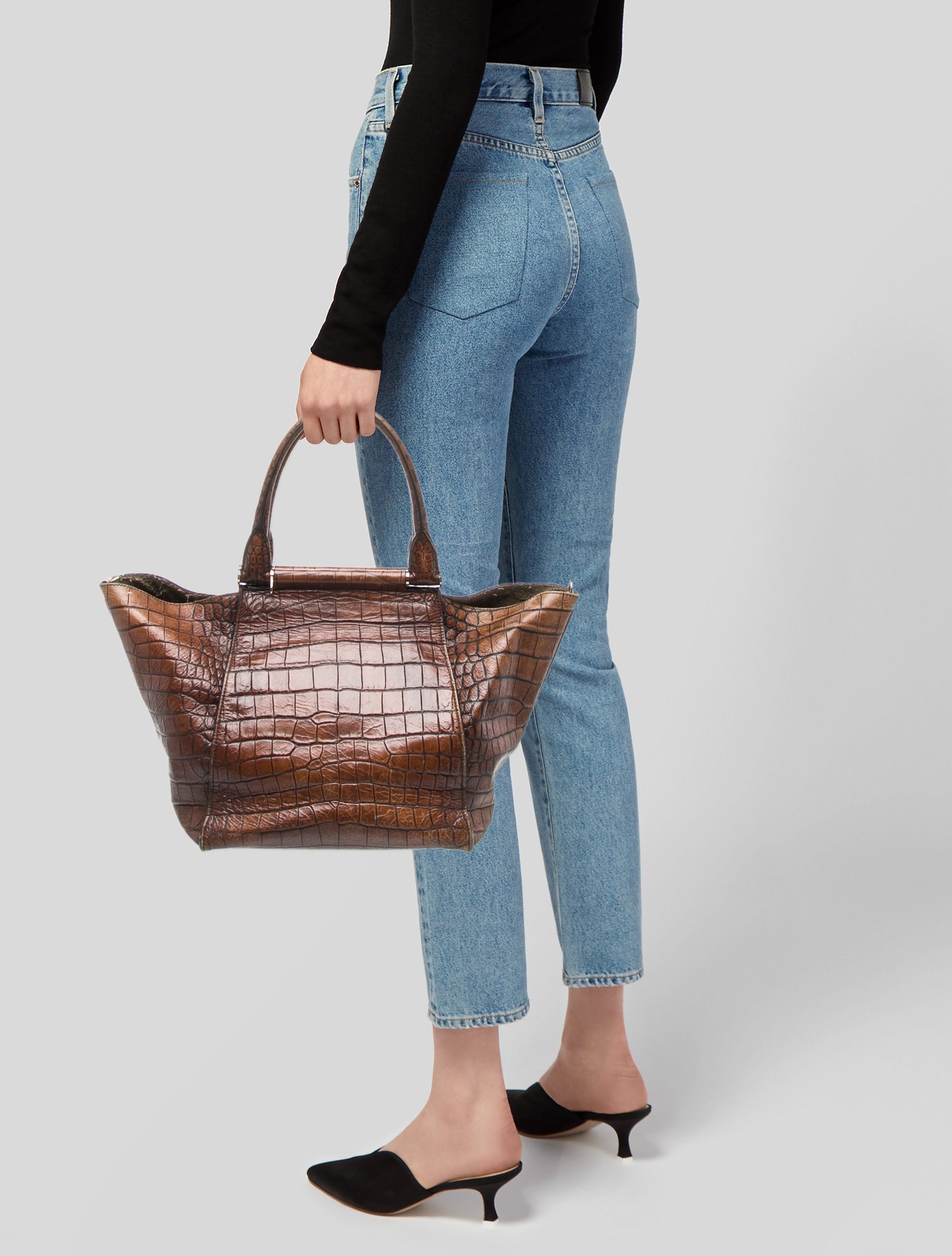 Max Mara Leather Top Handle Bag