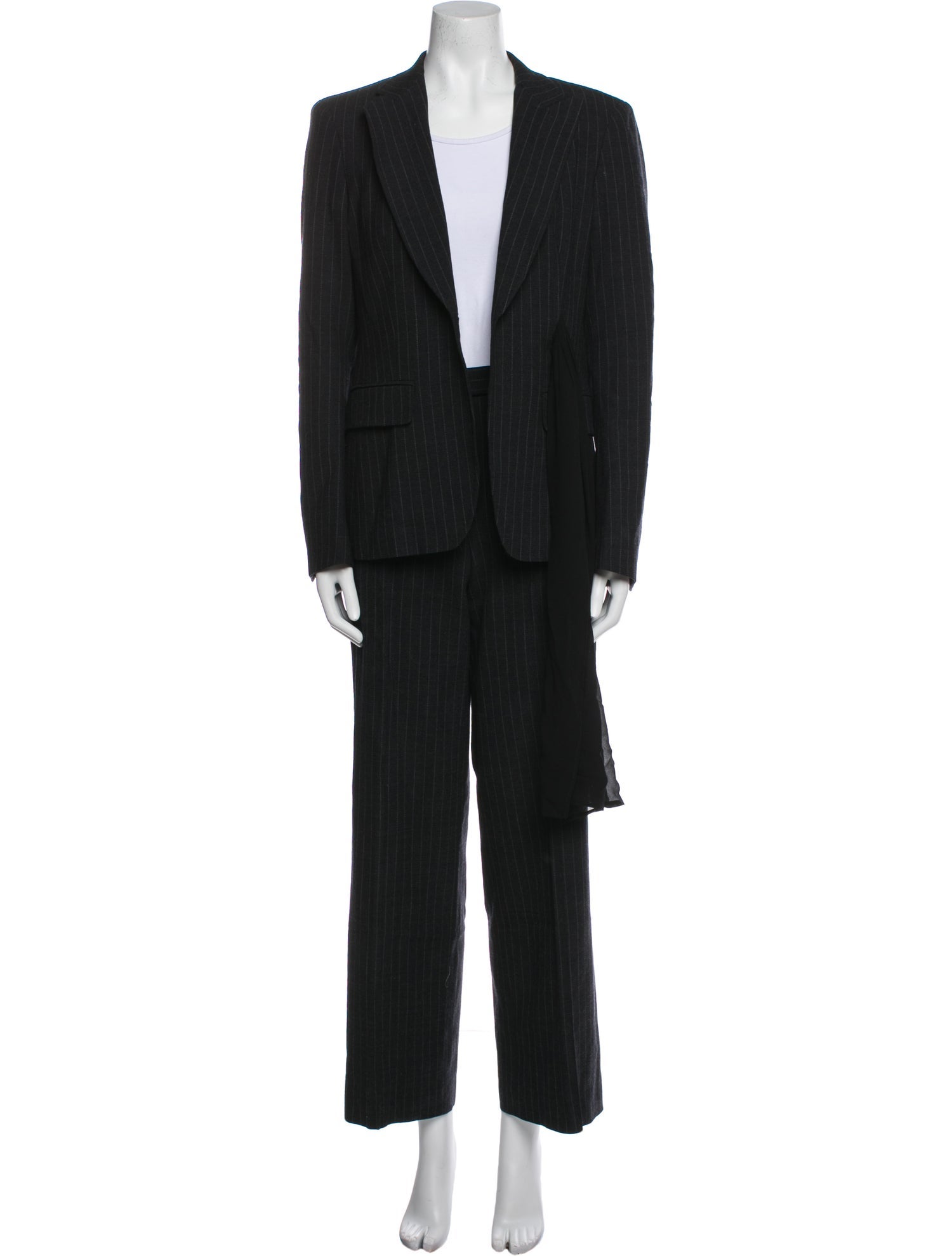 Max Mara Virgin Wool Striped Pantsuit