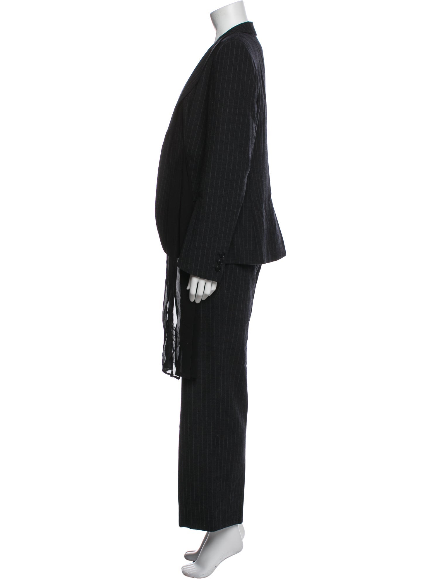 Max Mara Virgin Wool Striped Pantsuit