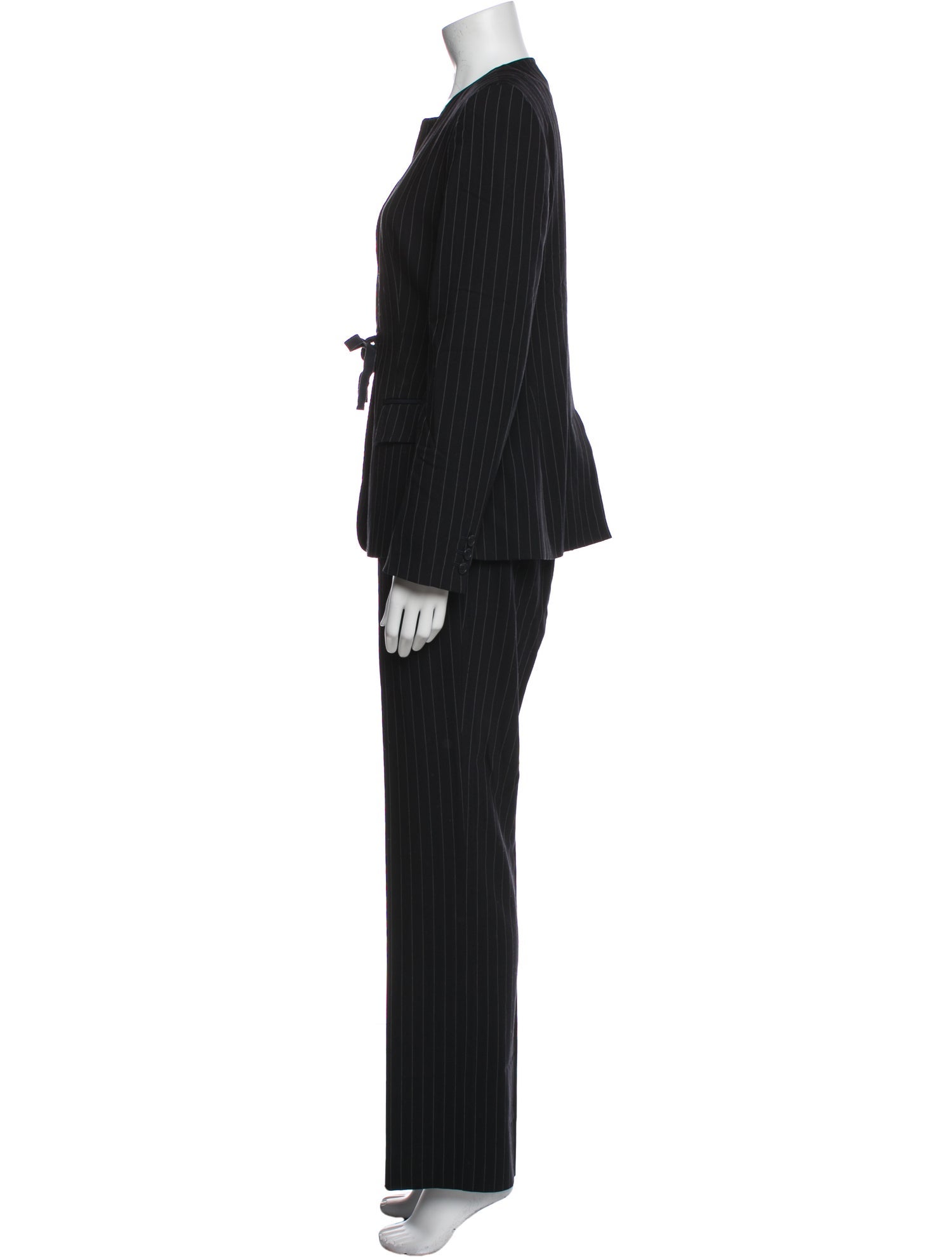 Max Mara Virgin Wool Striped Pantsuit