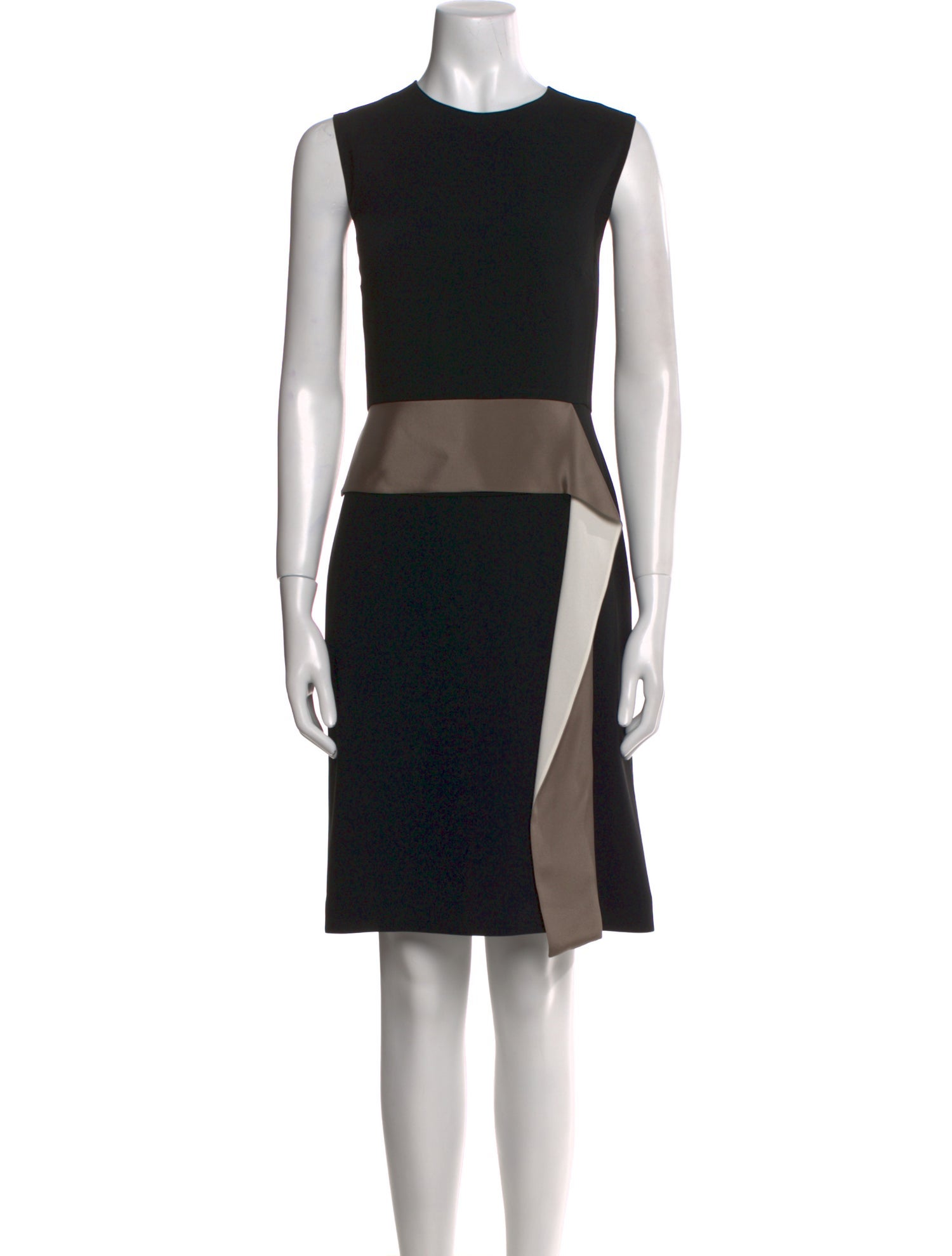 Max Mara Colorblock Pattern Knee-Length Dress