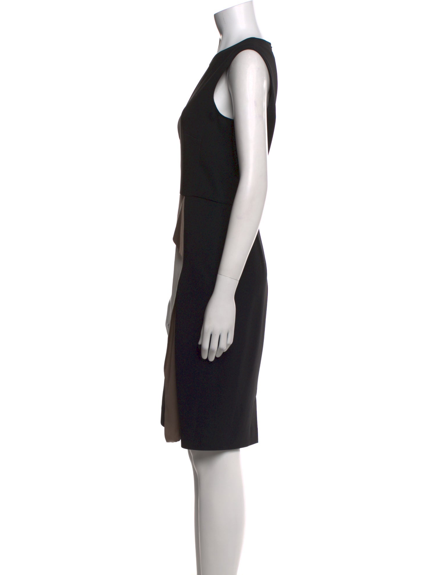 Max Mara Colorblock Pattern Knee-Length Dress