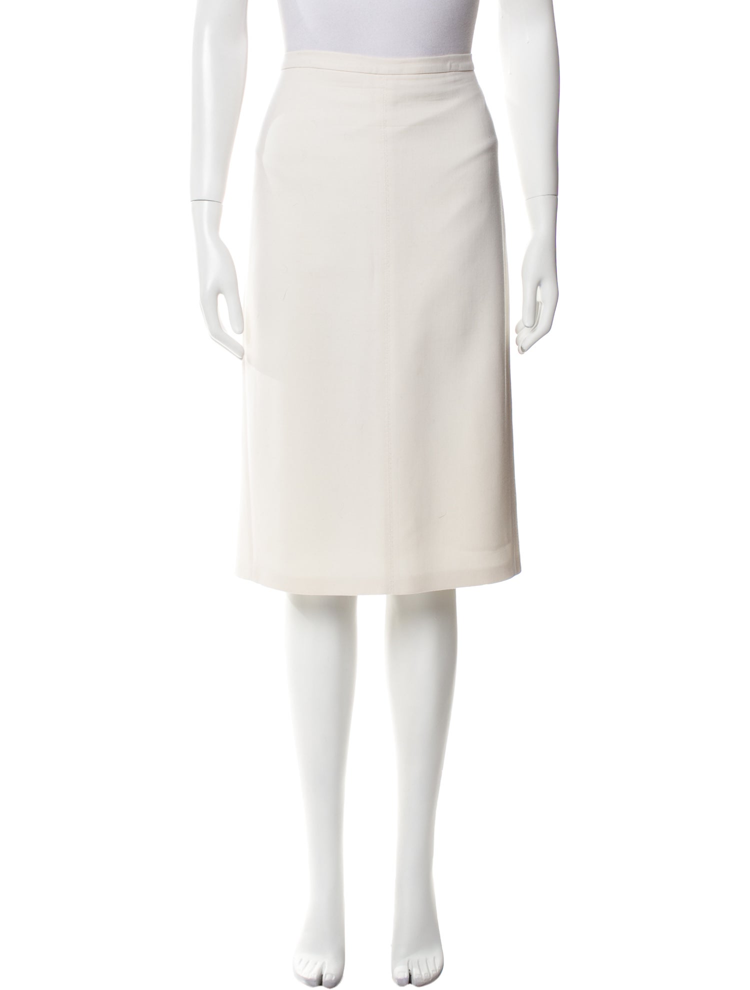 Max Mara Virgin Wool Knee-Length Skirt