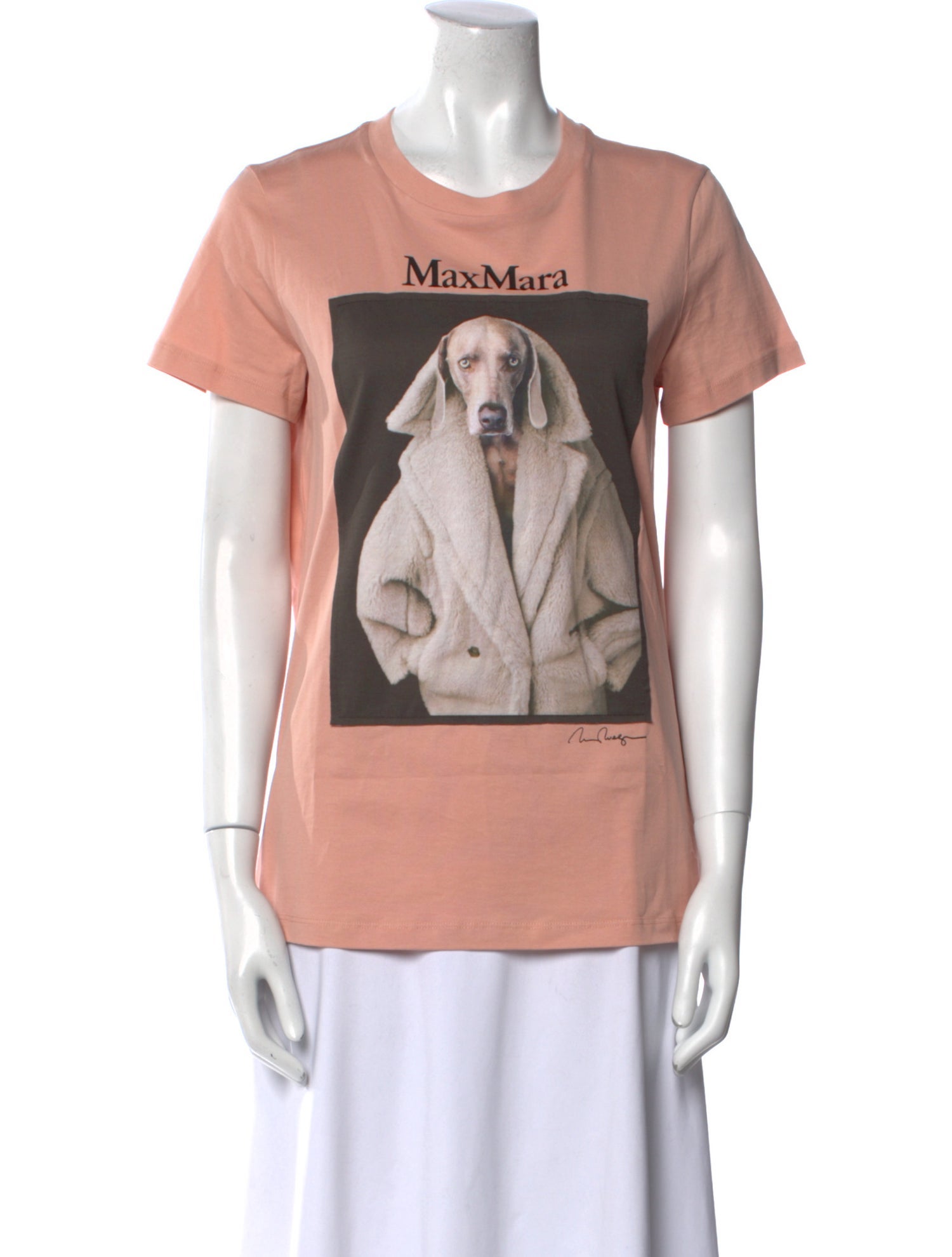 Max Mara Graphic Print Scoop Neck T-Shirt w/ Tags
