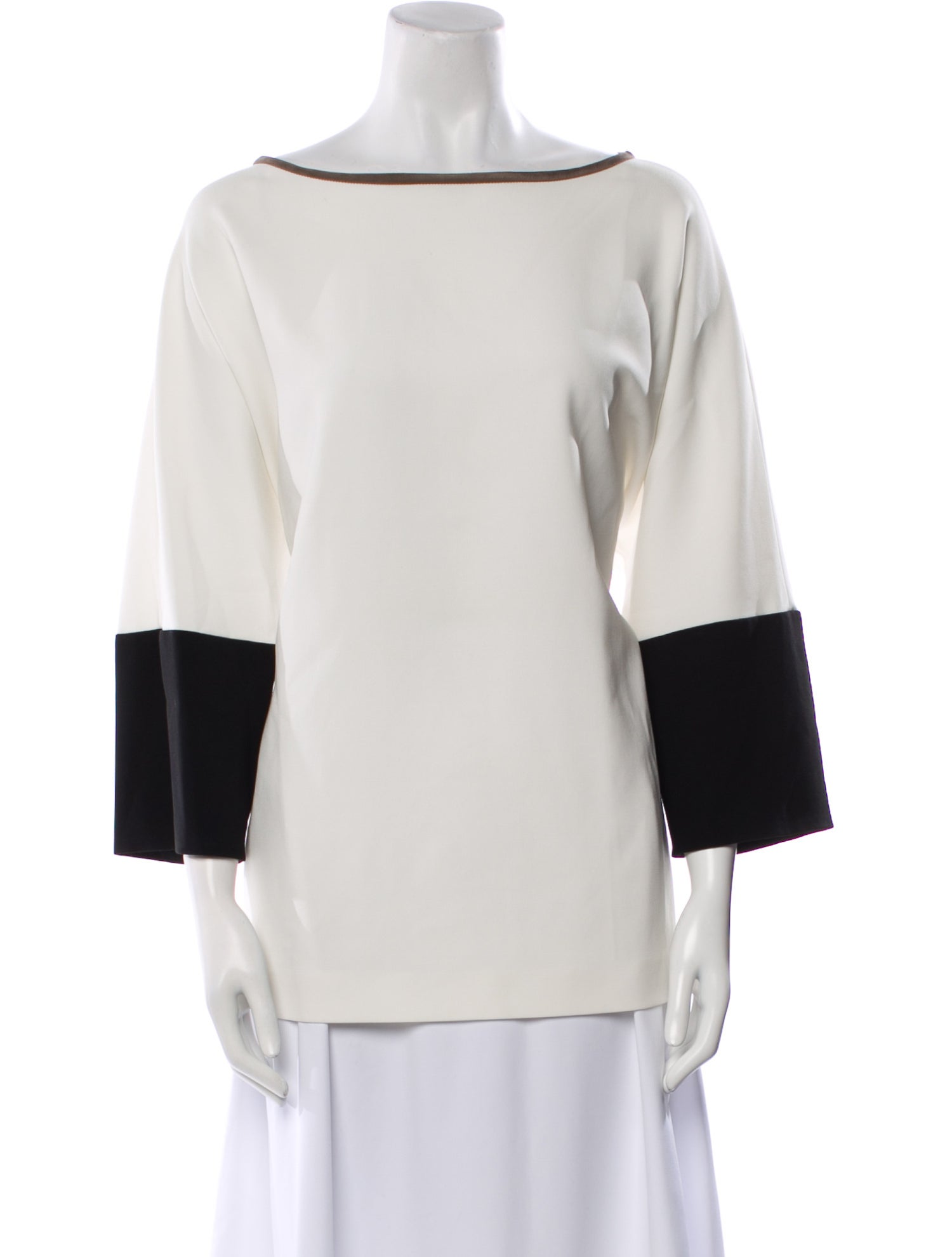 Max Mara Colorblock Pattern Scoop Neck Tunic